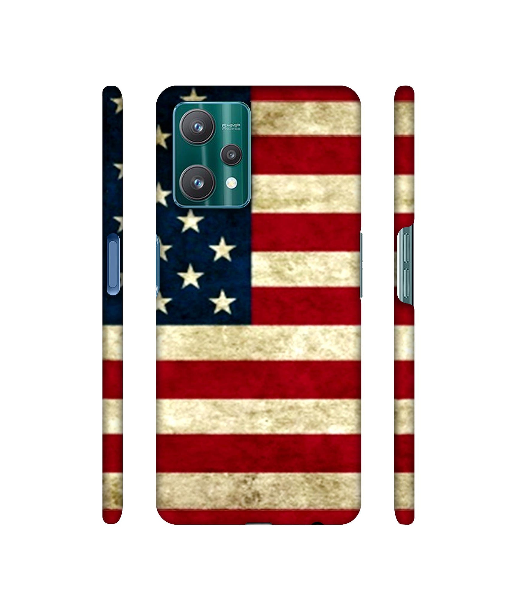 Multicoloured USA Flag Designer Hard Back Cover for Realme 9 Pro 5G
