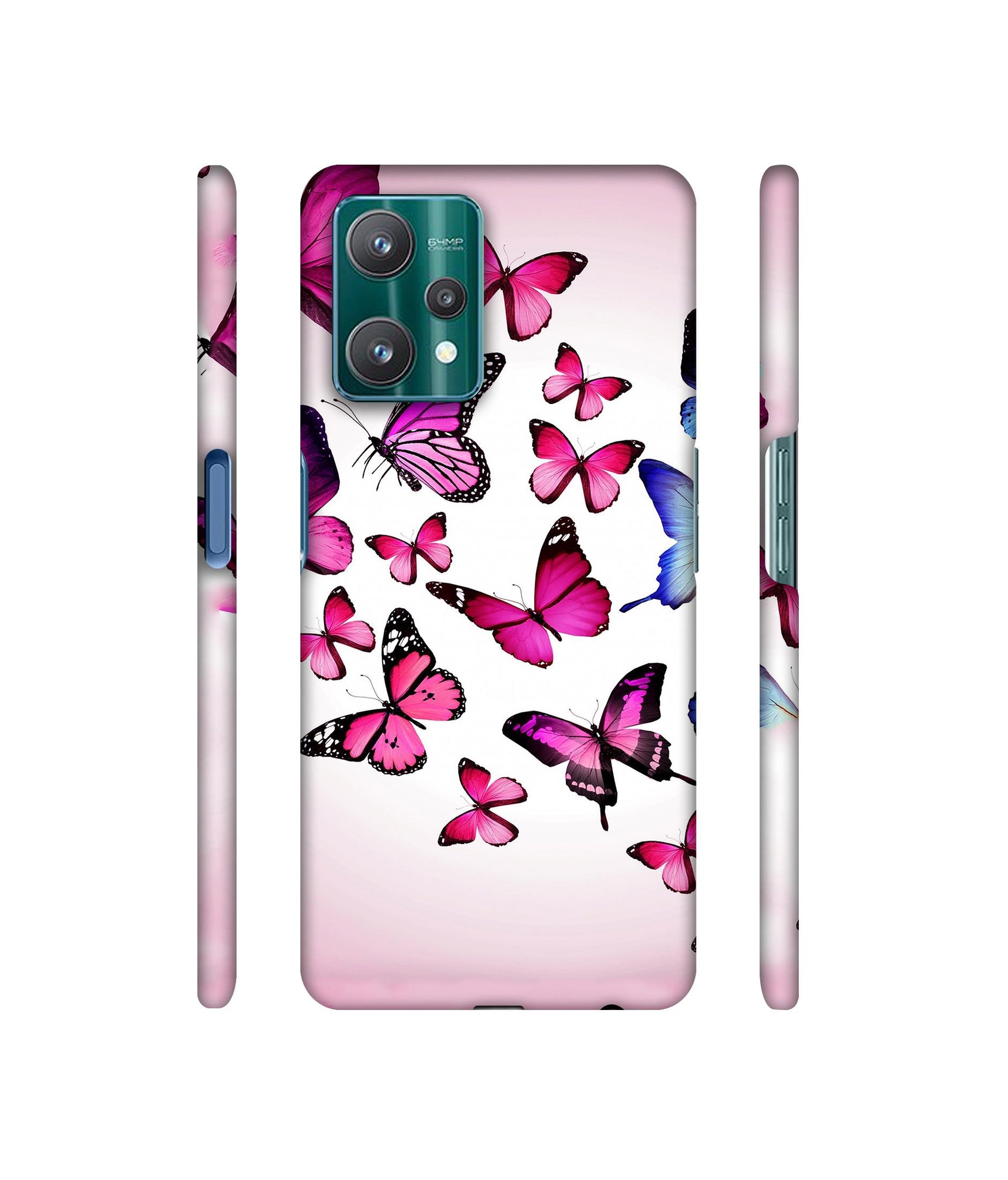 Flying Colorful Butterfly Designer Hard Back Cover for Realme 9 Pro 5G