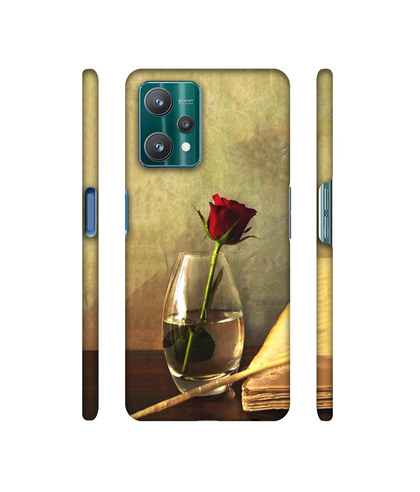 Red Rose in Glass Designer Hard Back Cover for Realme 9 Pro 5G