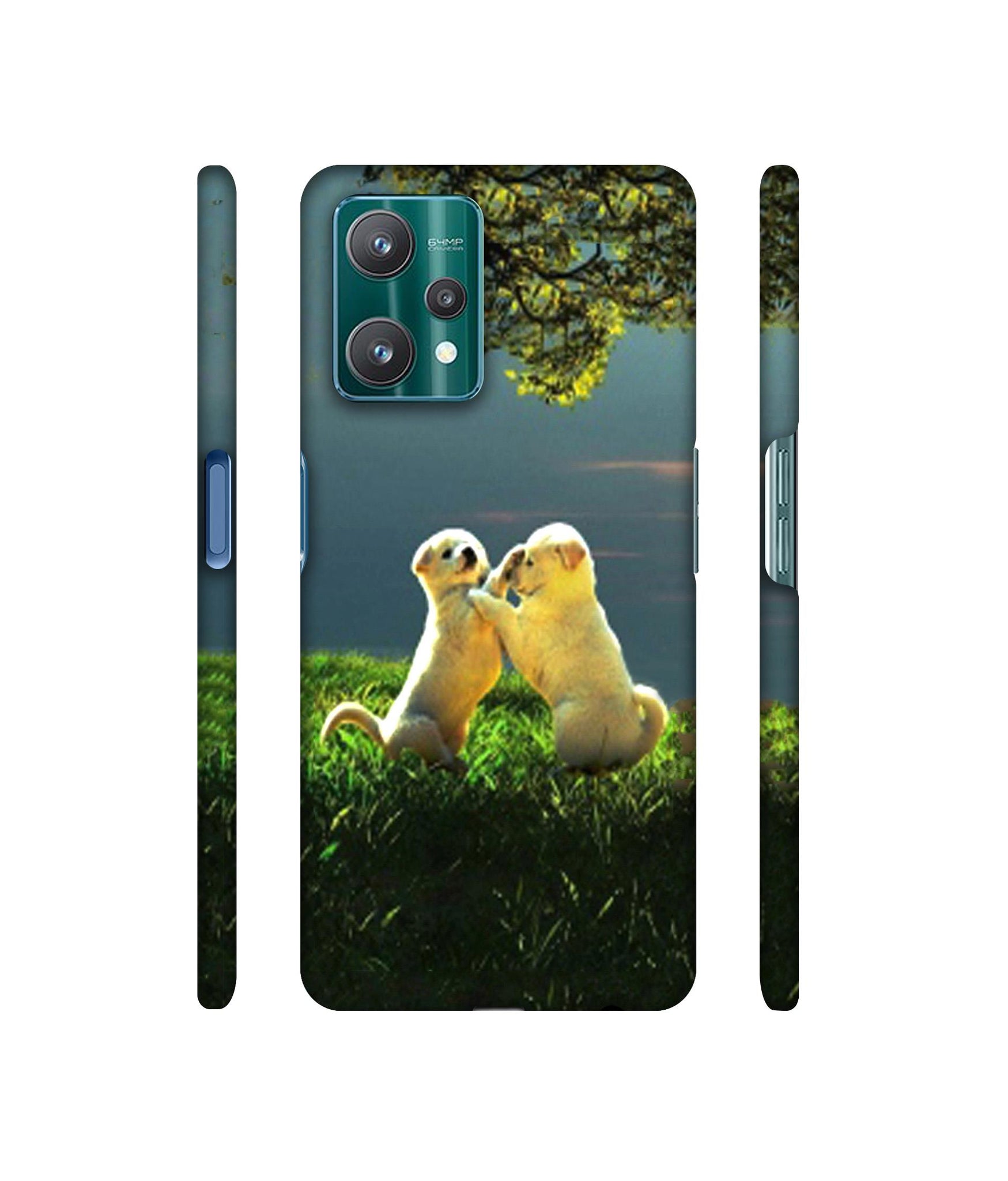 Puppy Couple Play Kids Nature Designer Hard Back Cover for Realme 9 Pro 5G