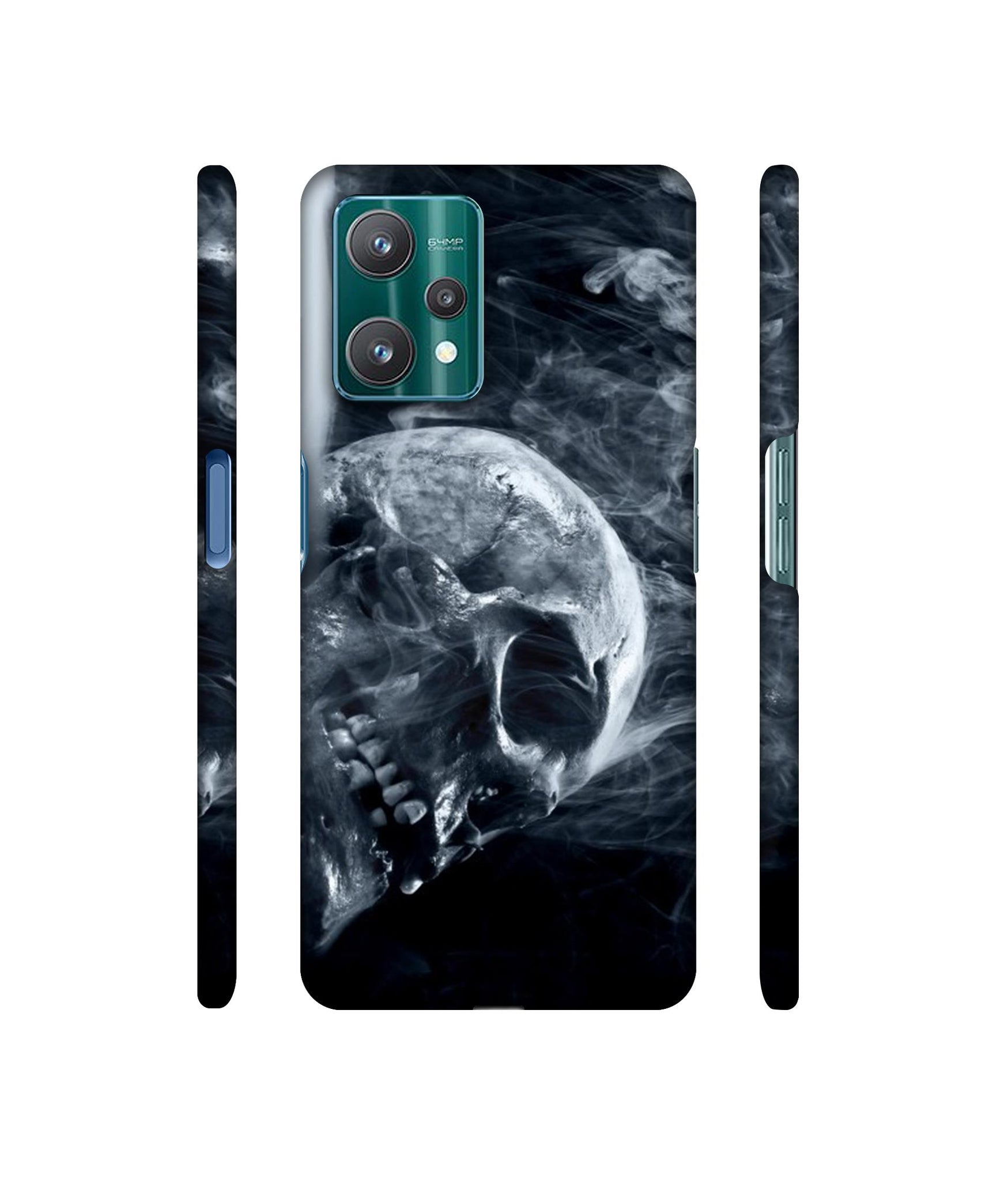 Skull Smoke Blue Scary Death Designer Hard Back Cover for Realme 9 Pro 5G