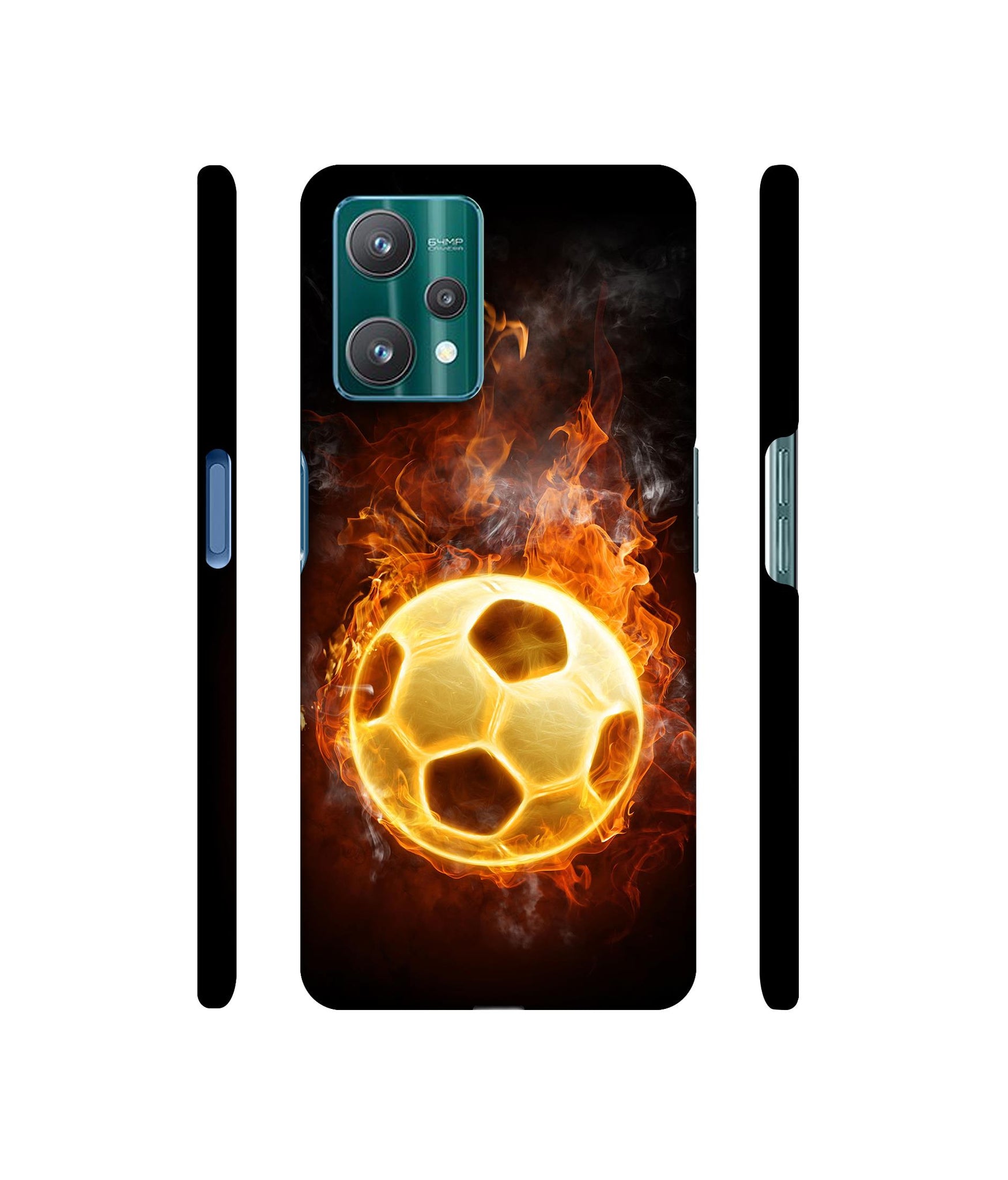 Football & Fire Designer Hard Back Cover for Realme 9 Pro 5G