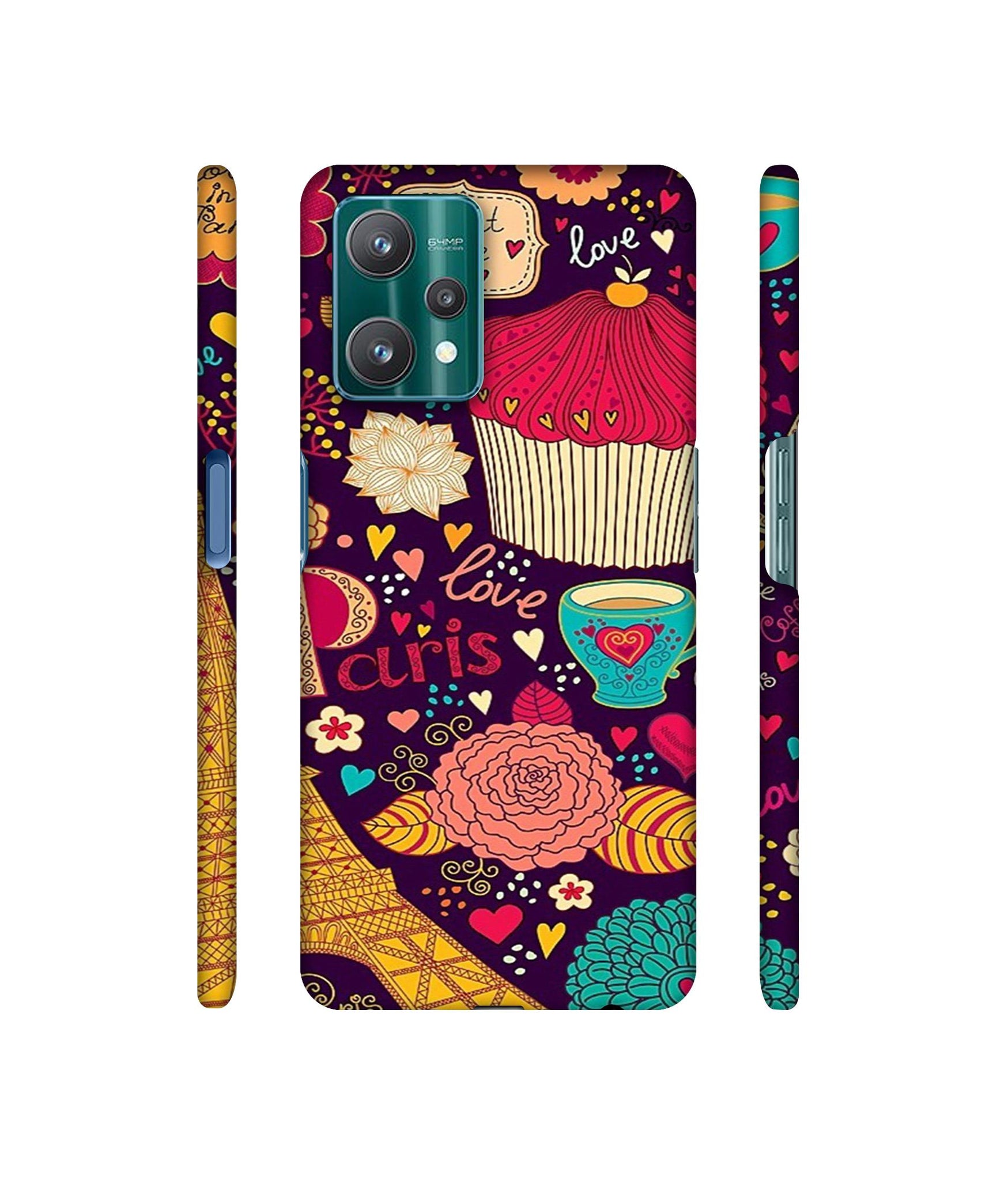 Paris Flower Love Designer Hard Back Cover for Realme 9 Pro 5G