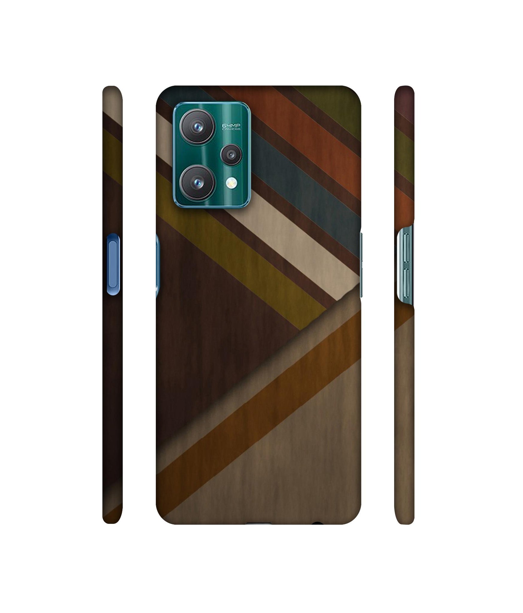 Colorful Wooden Pattern Designer Hard Back Cover for Realme 9 Pro 5G