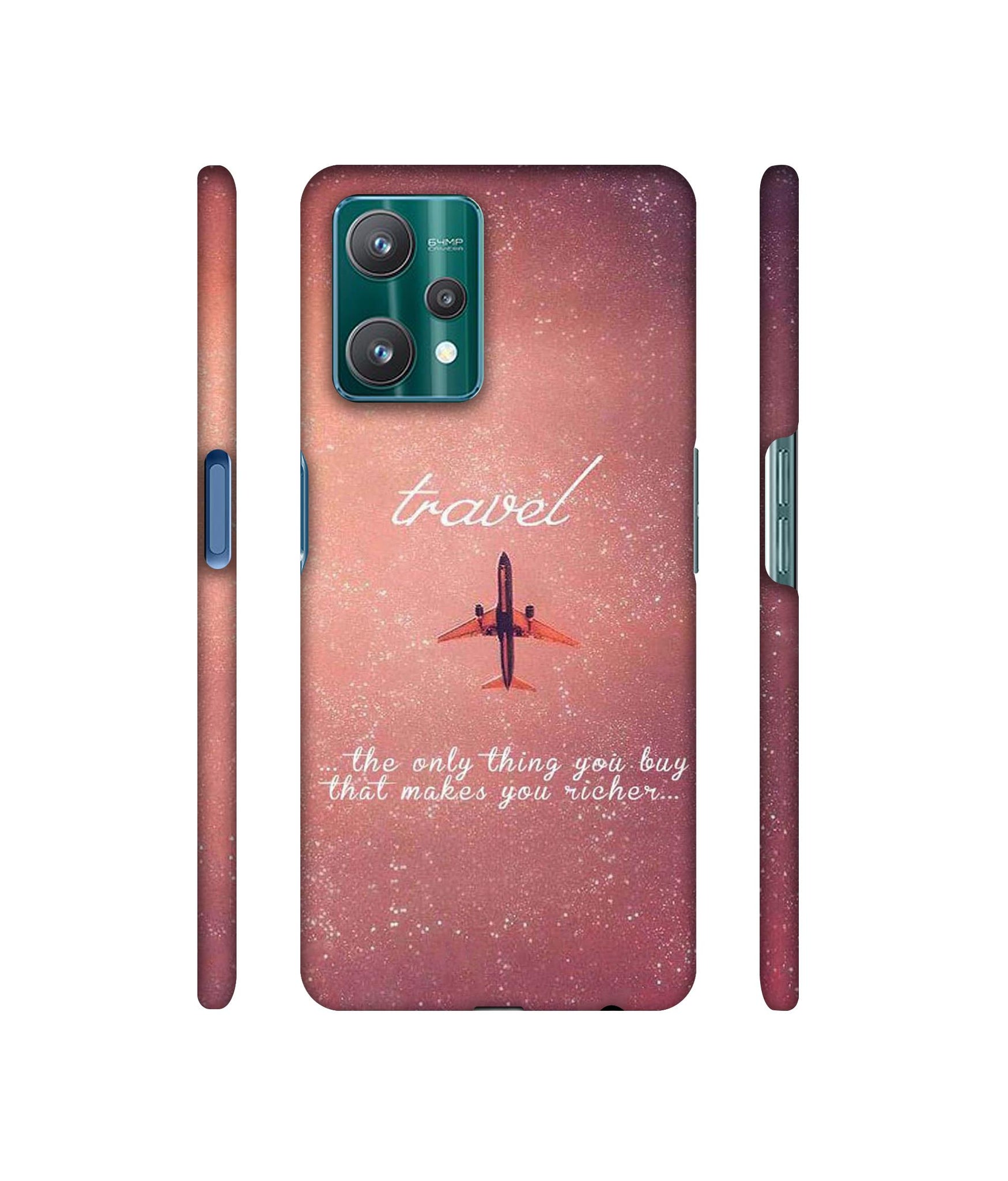 Travel with Plane Designer Hard Back Cover for Realme 9 Pro 5G