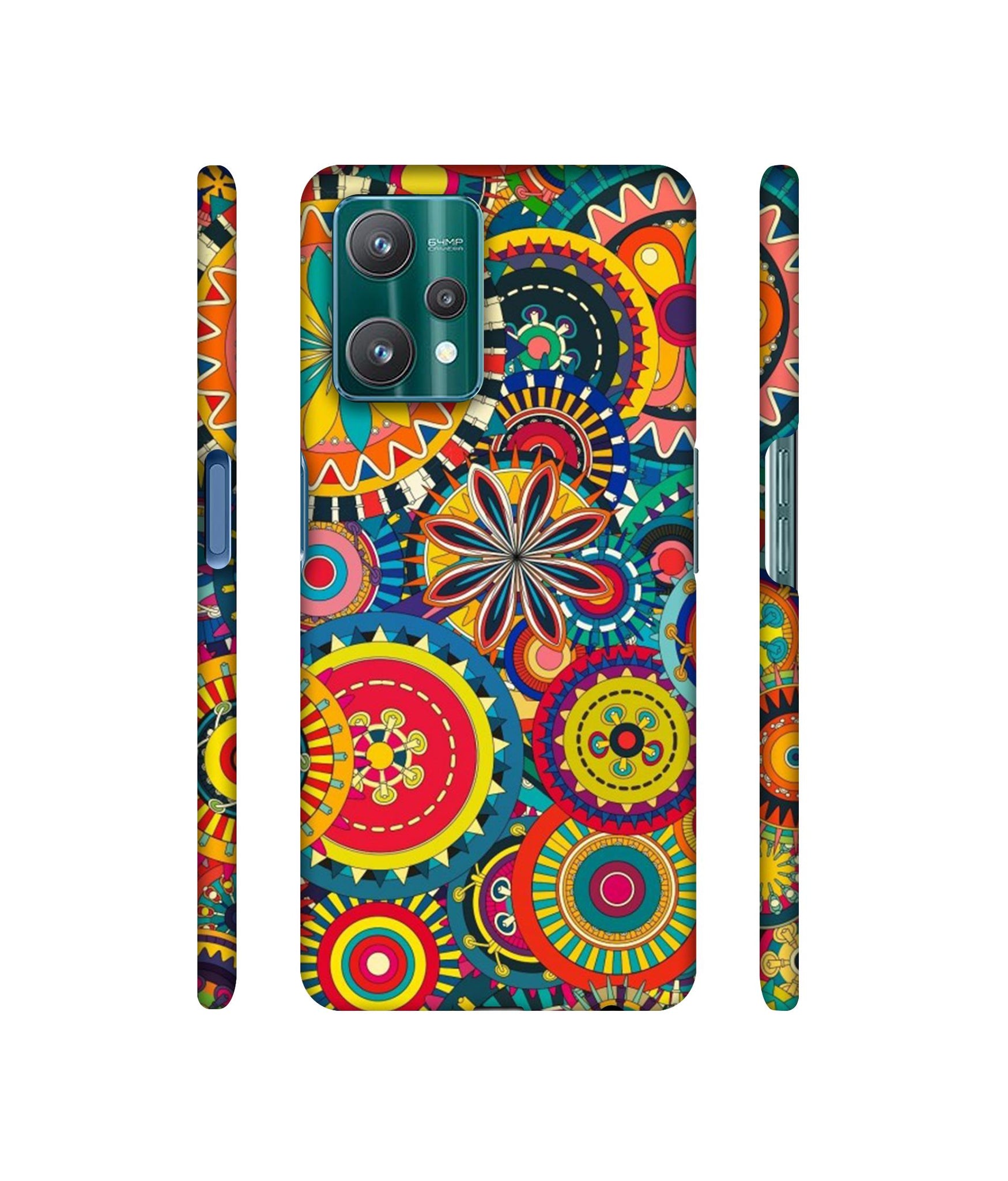 Ring Pattern Print Designer Hard Back Cover for Realme 9 Pro 5G