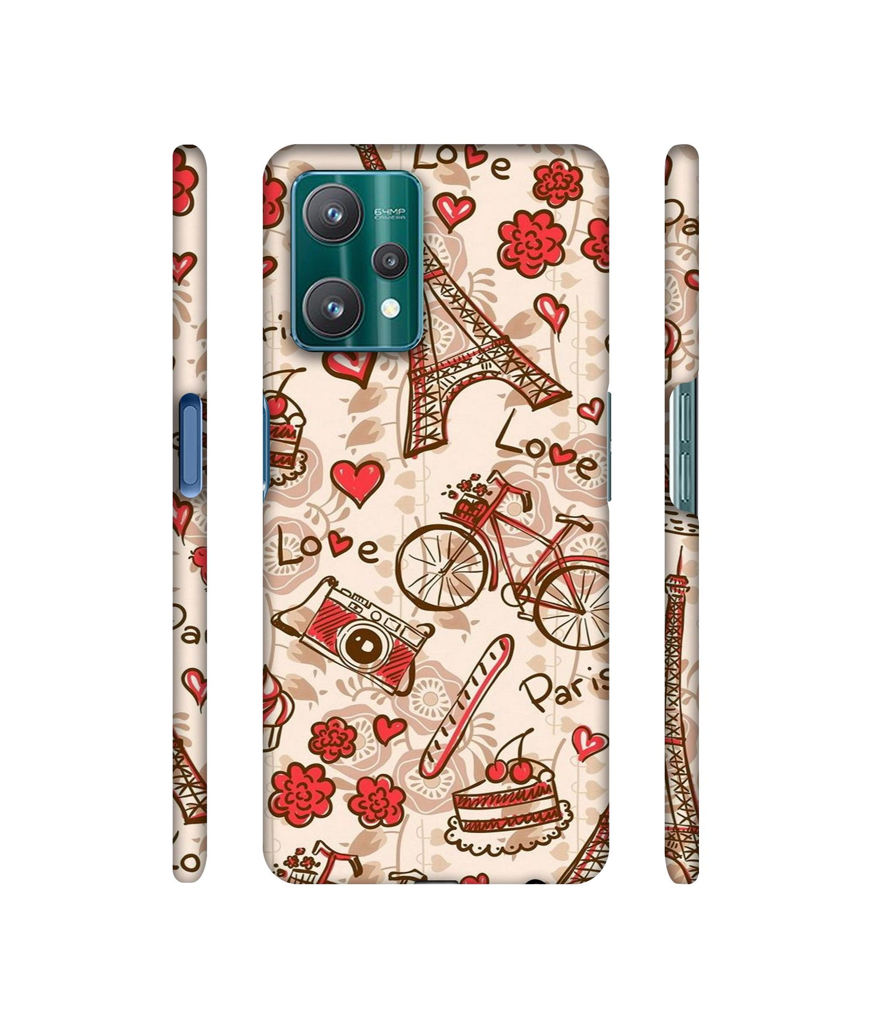 Vintage Paris Designer Hard Back Cover for Realme 9 Pro 5G