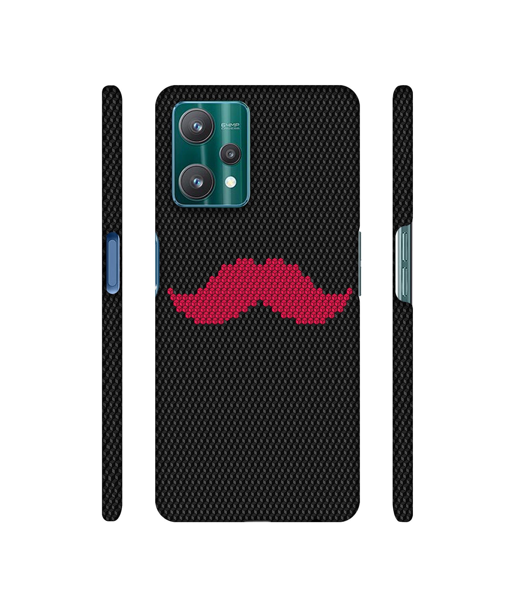 Pink Mustache Pattern Designer Hard Back Cover for Realme 9 Pro 5G