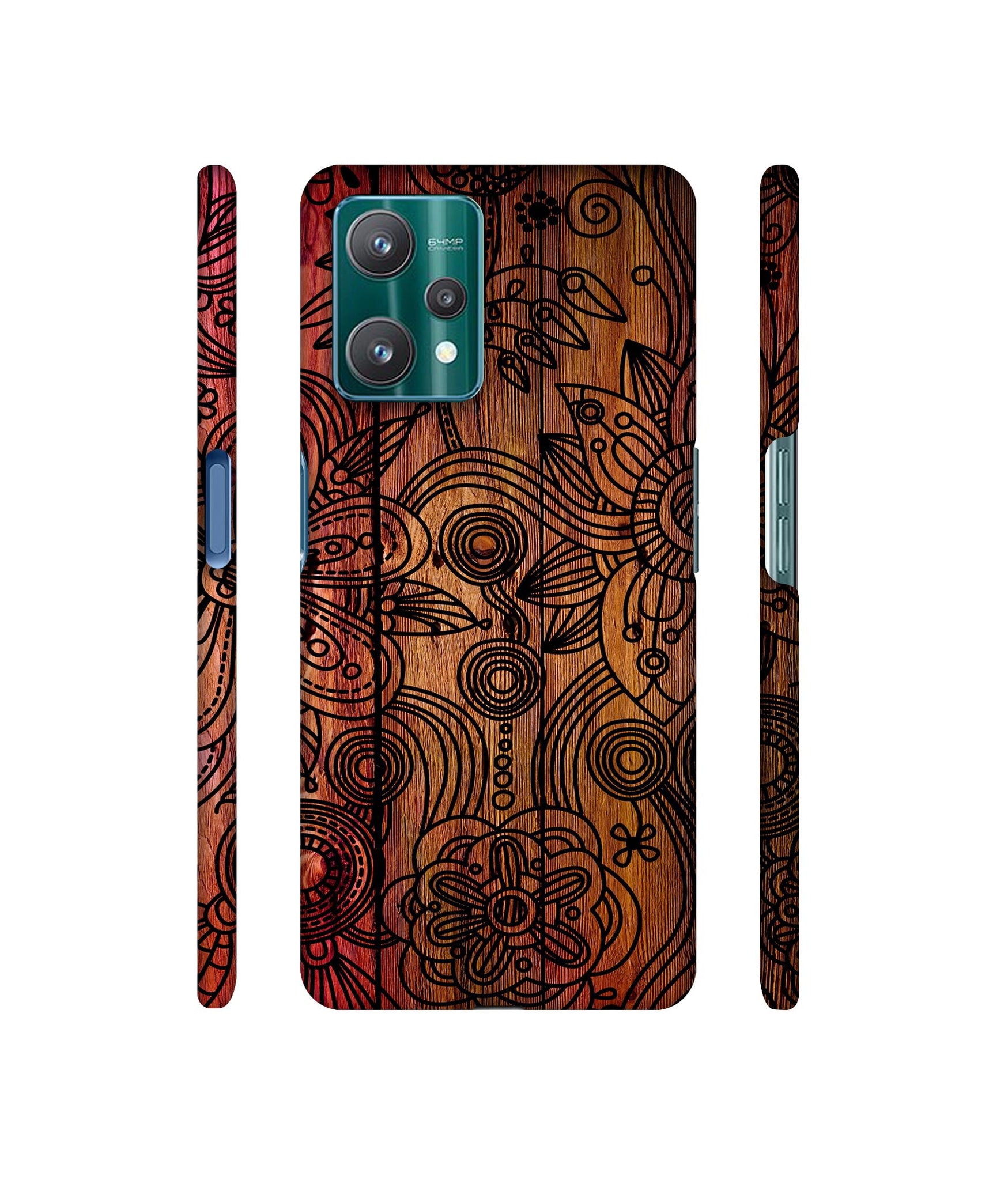 Dark Wooden Background Designer Hard Back Cover for Realme 9 Pro 5G