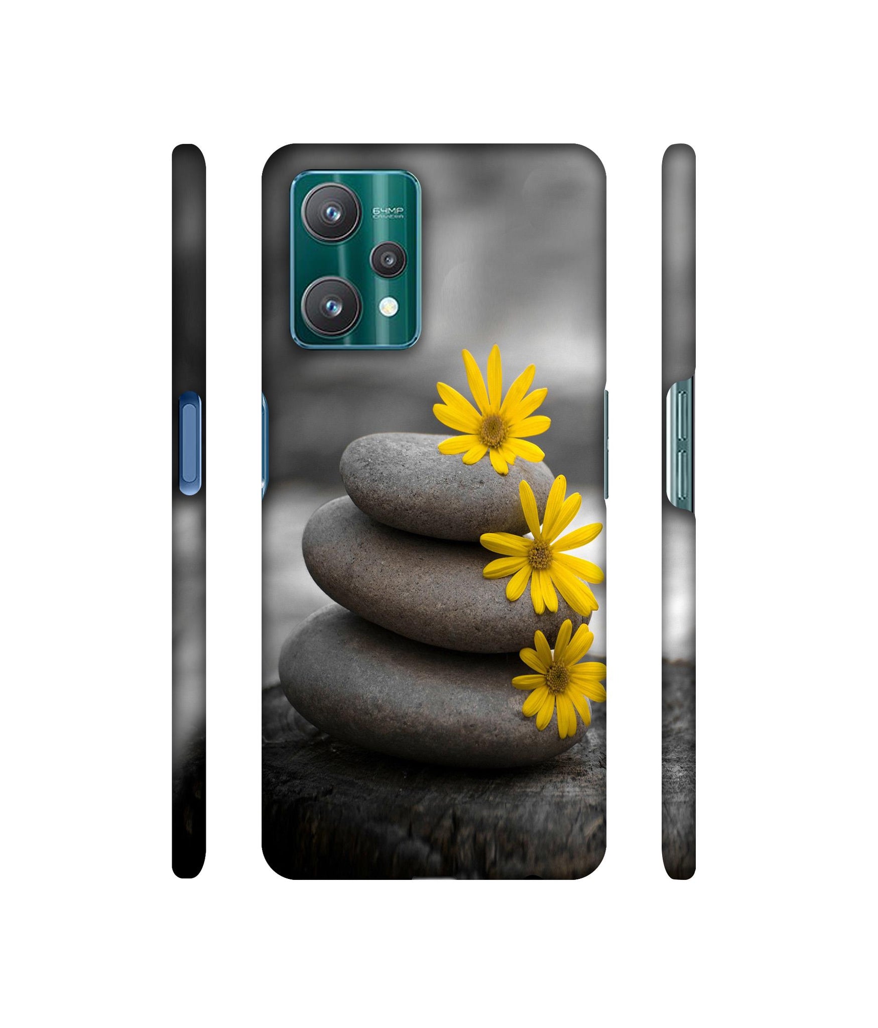 Stones And Flower Designer Hard Back Cover for Realme 9 Pro 5G