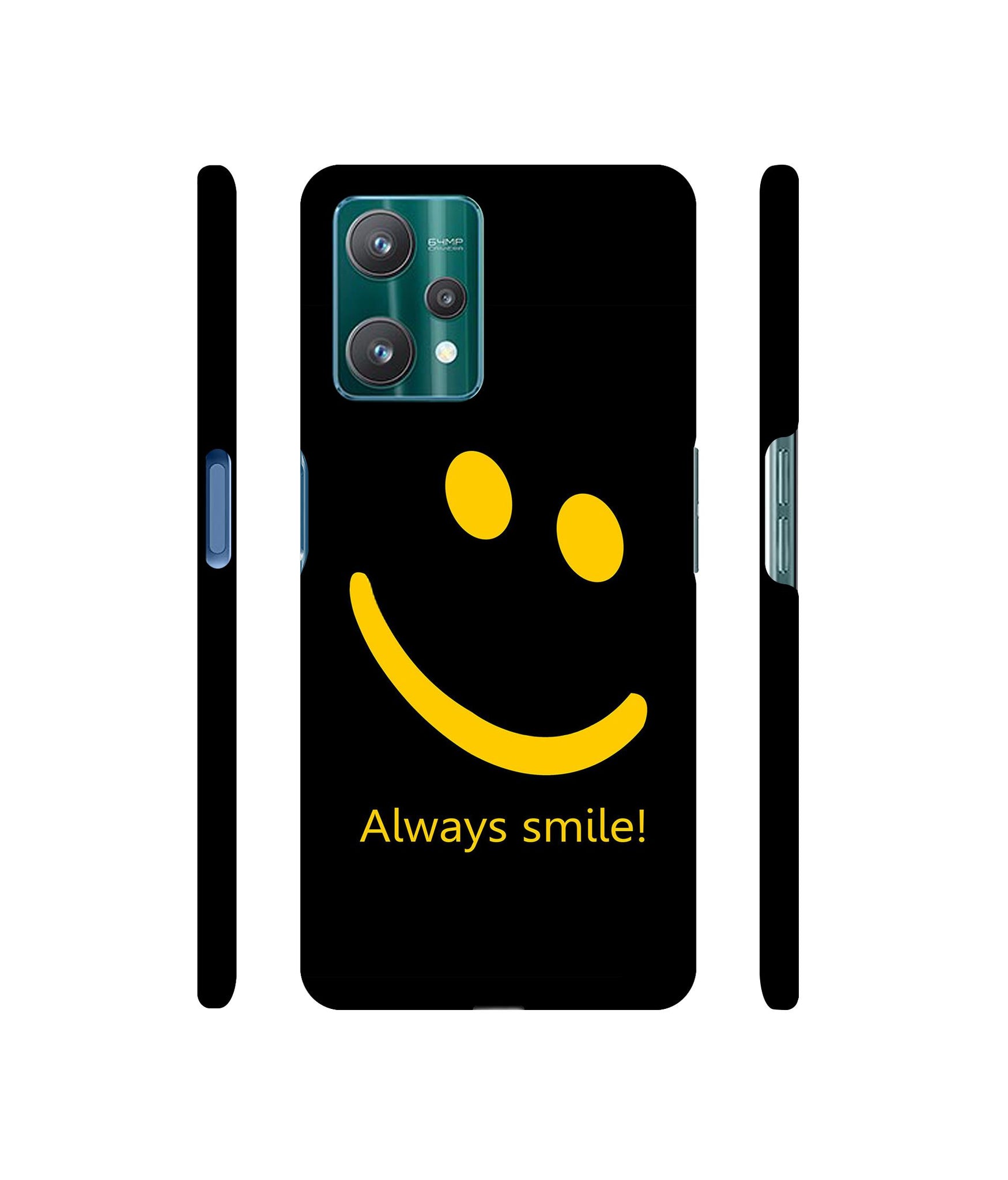 Always Smile Quote Designer Hard Back Cover for Realme 9 Pro 5G