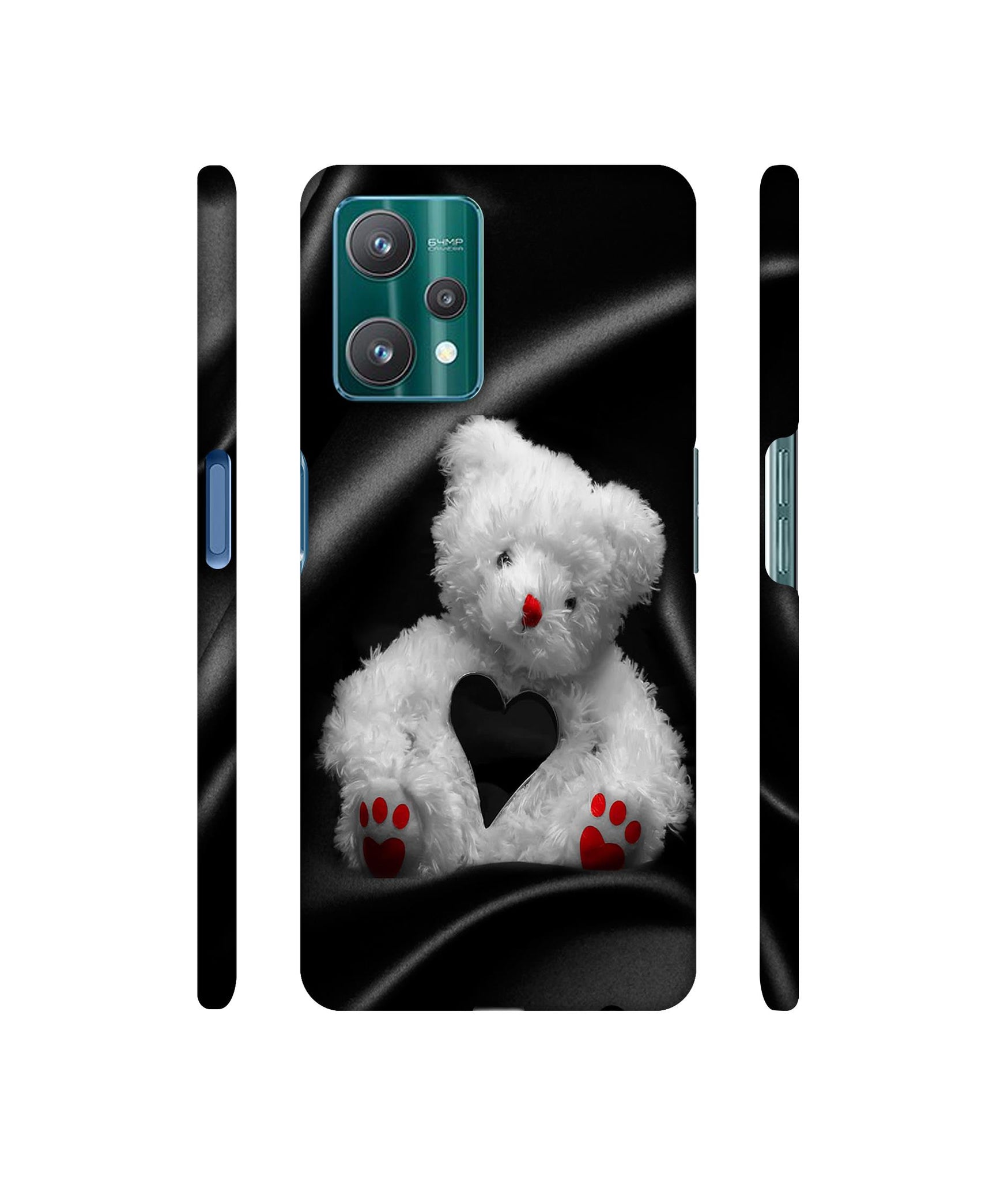 White Teddy Bear Designer Hard Back Cover for Realme 9 Pro 5G