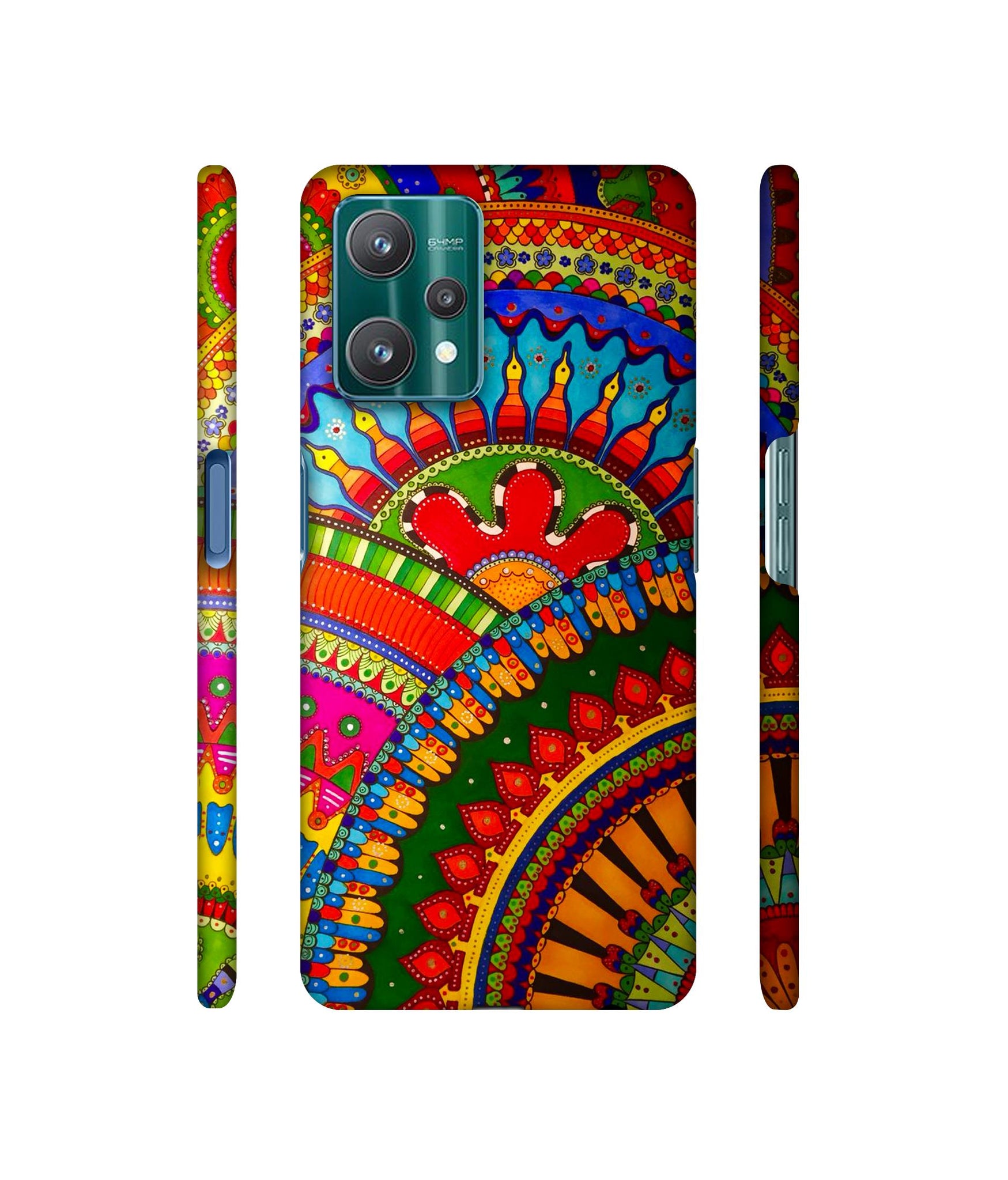 Rajasthani Rangoli Art Designer Hard Back Cover for Realme 9 Pro 5G