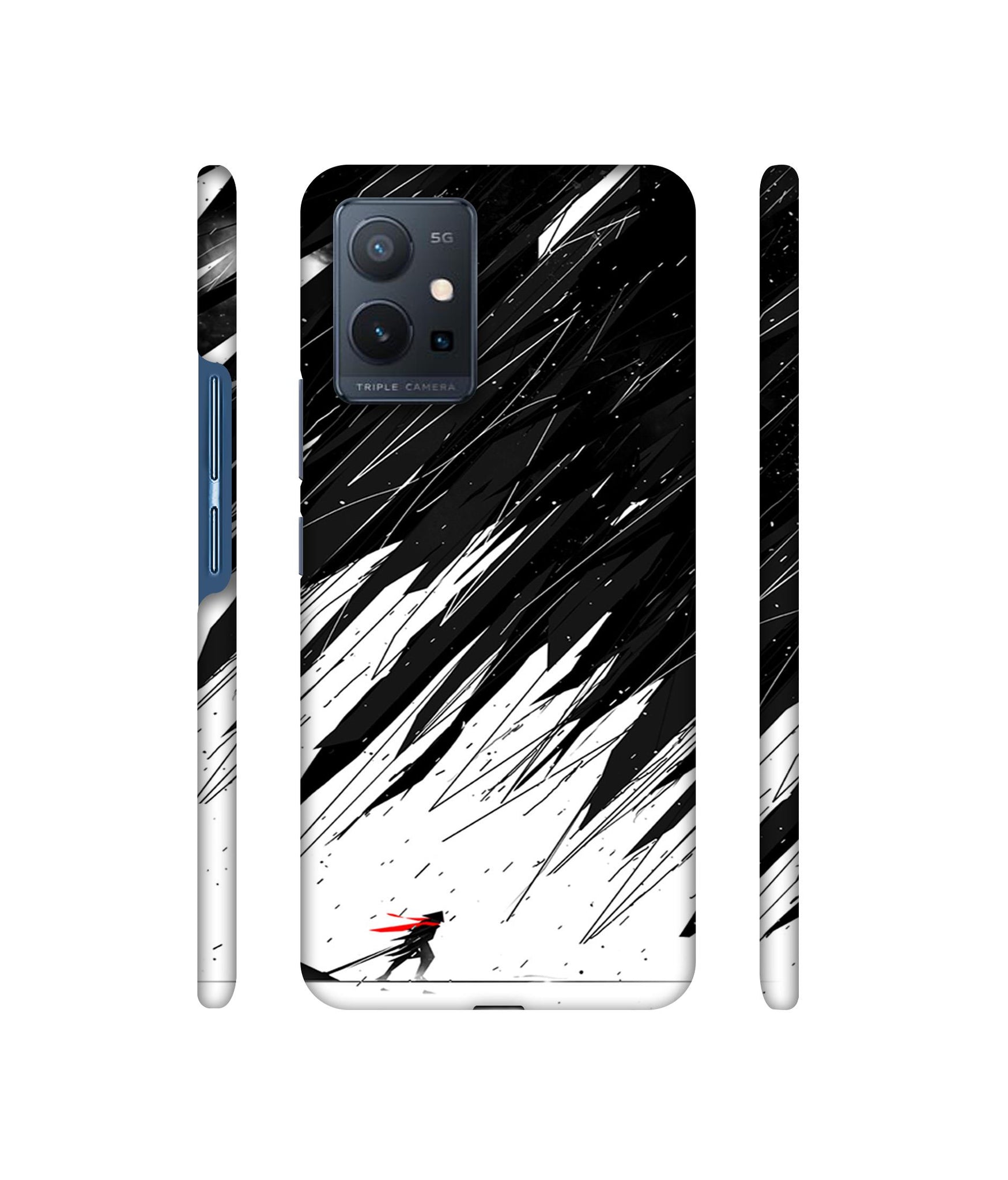 Geometric Strom Designer Hard Back Cover for Vivo T1 5G / Vivo Y75 5G