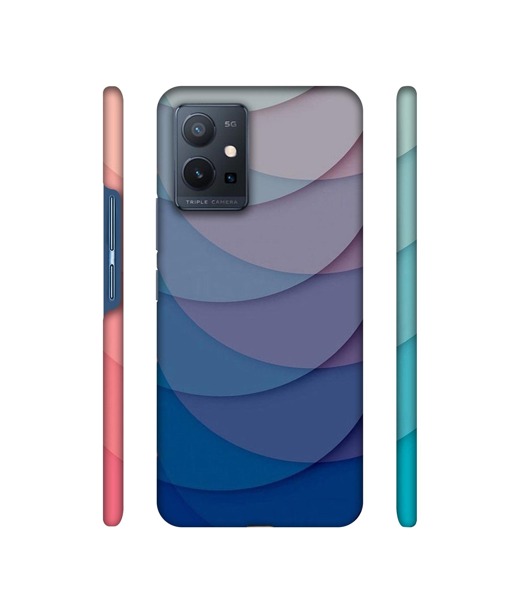 Waves Pattern Print Designer Hard Back Cover for Vivo T1 5G / Vivo Y75 5G
