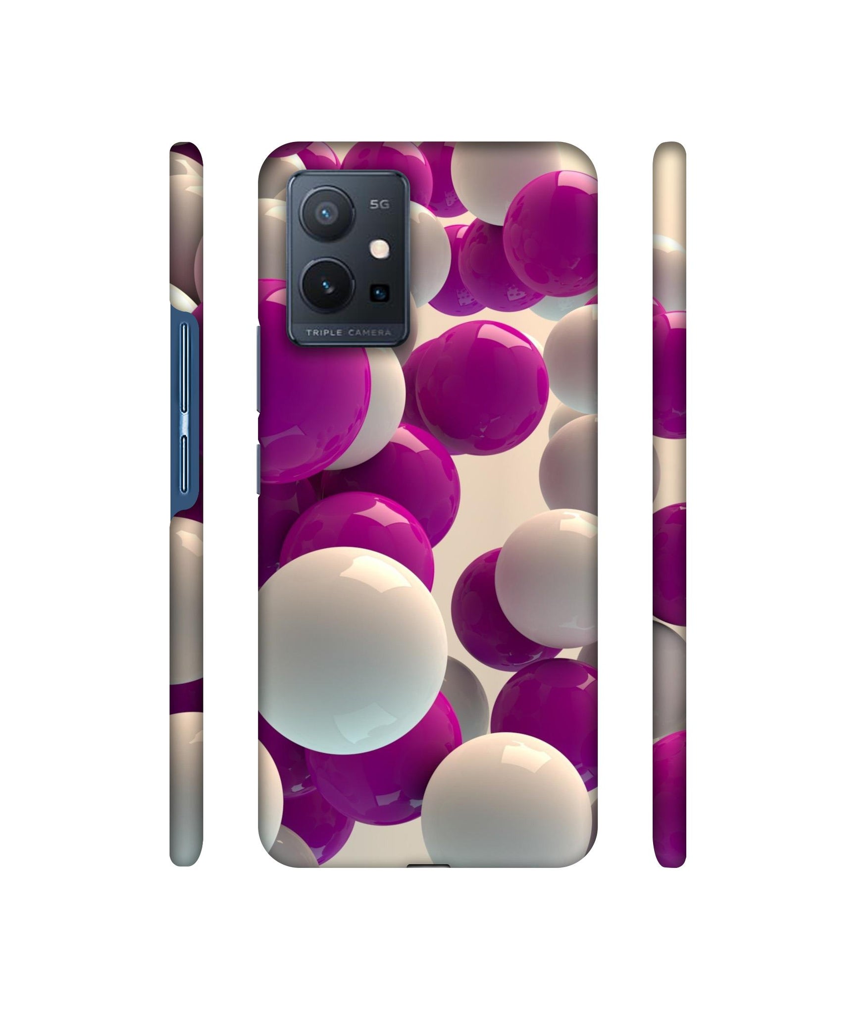 3D Balloons Designer Hard Back Cover for Vivo T1 5G / Vivo Y75 5G