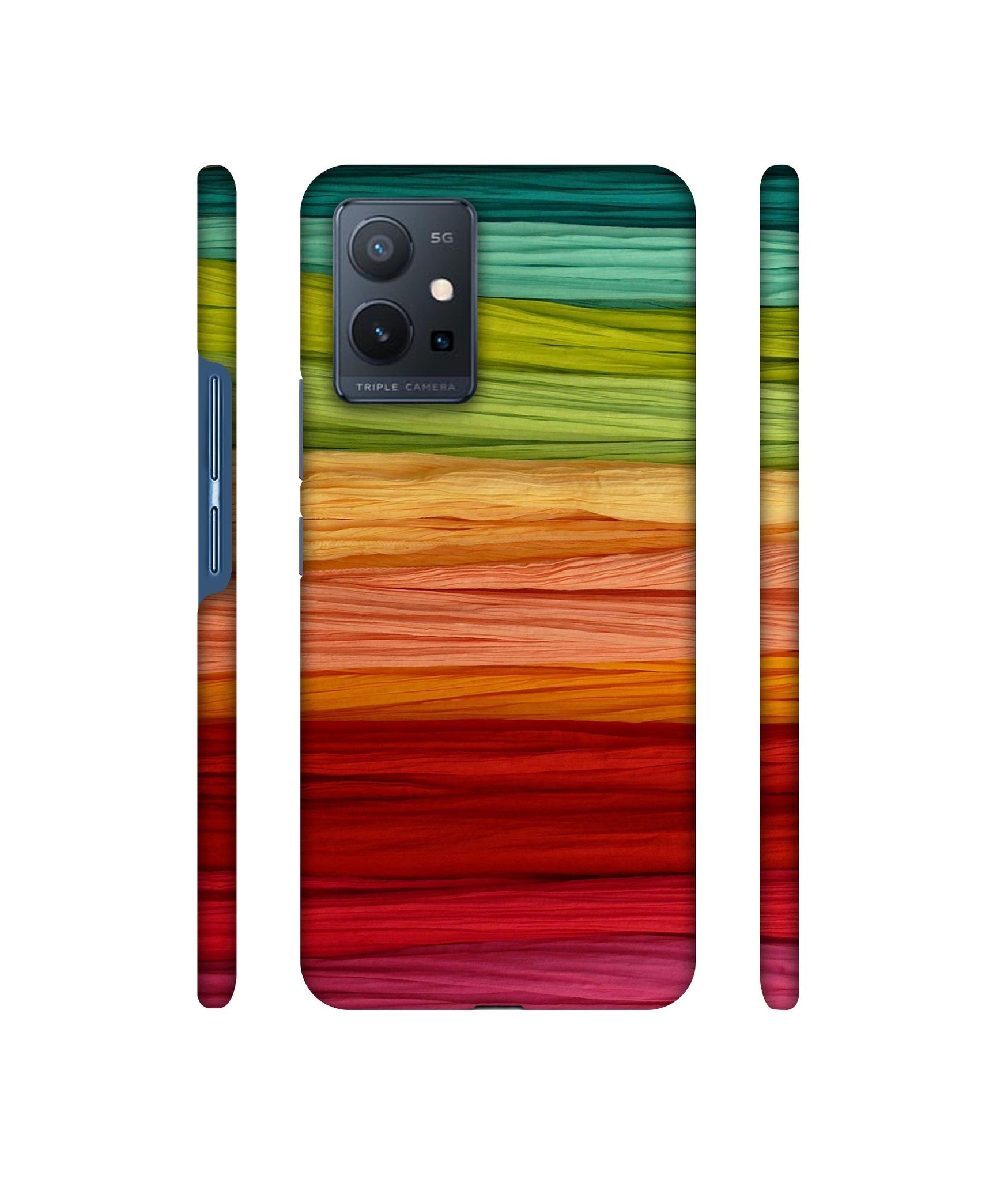 Colorful Thread Designer Hard Back Cover for Vivo T1 5G / Vivo Y75 5G