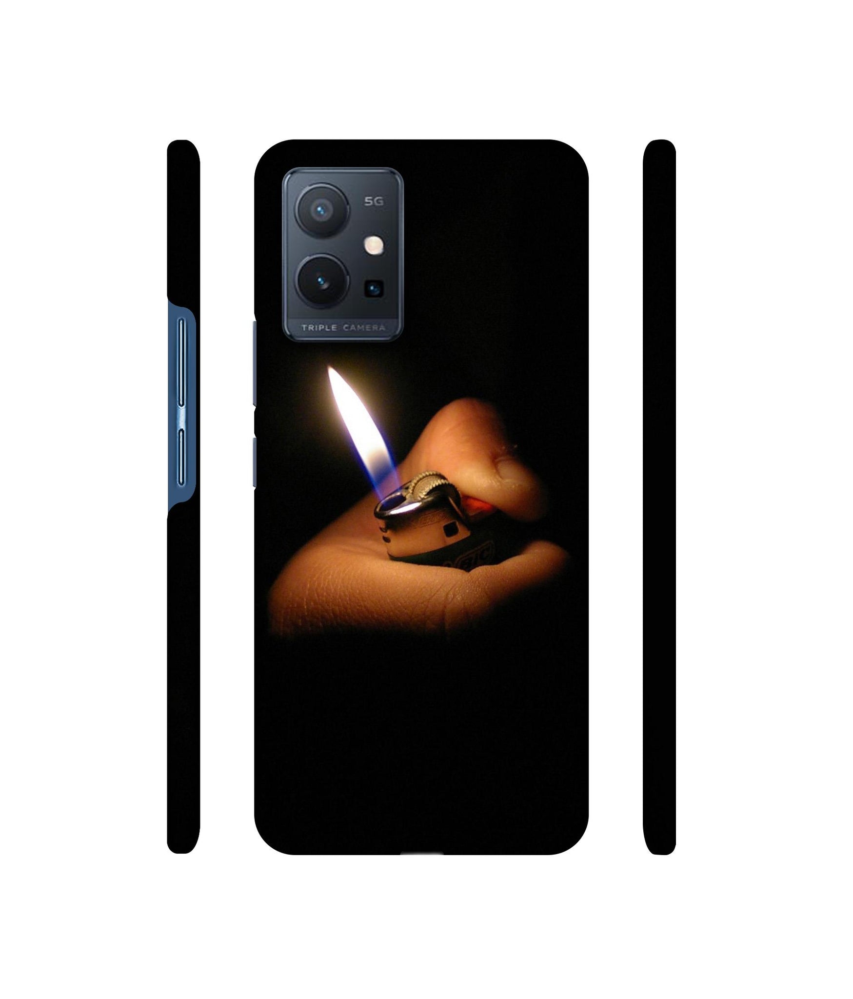 Lighter Flames Designer Hard Back Cover for Vivo T1 5G / Vivo Y75 5G