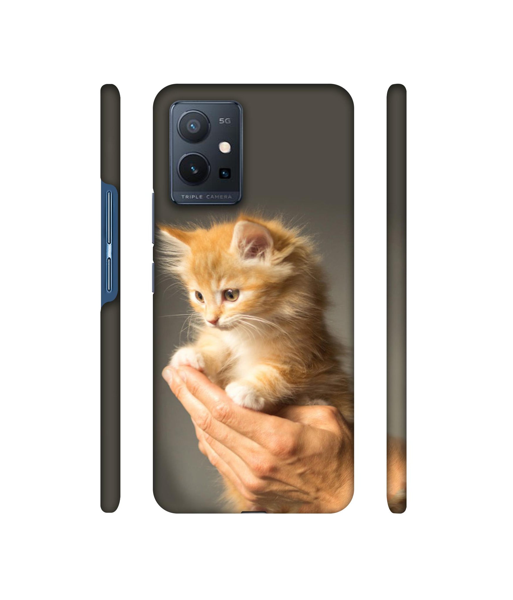 Cute Kitten Designer Hard Back Cover for Vivo T1 5G / Vivo Y75 5G