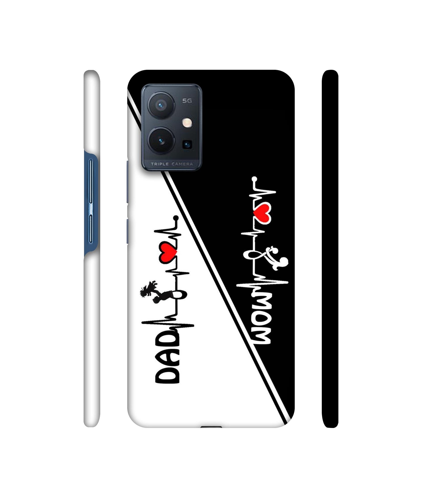 Mom and Dad Lover Designer Hard Back Cover for Vivo T1 5G / Vivo Y75 5G