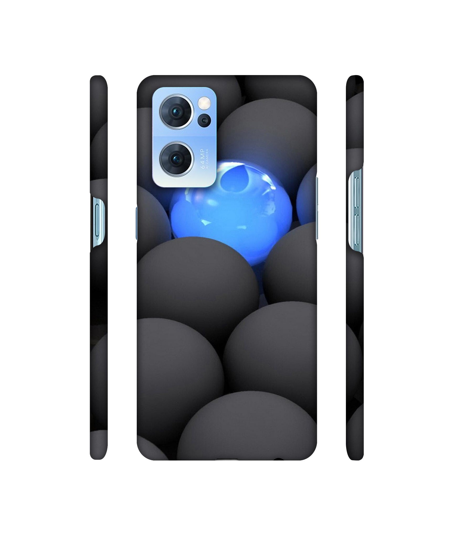 Balls Dark Neon Sight Surface Designer Hard Back Cover for Oppo Reno7 5G