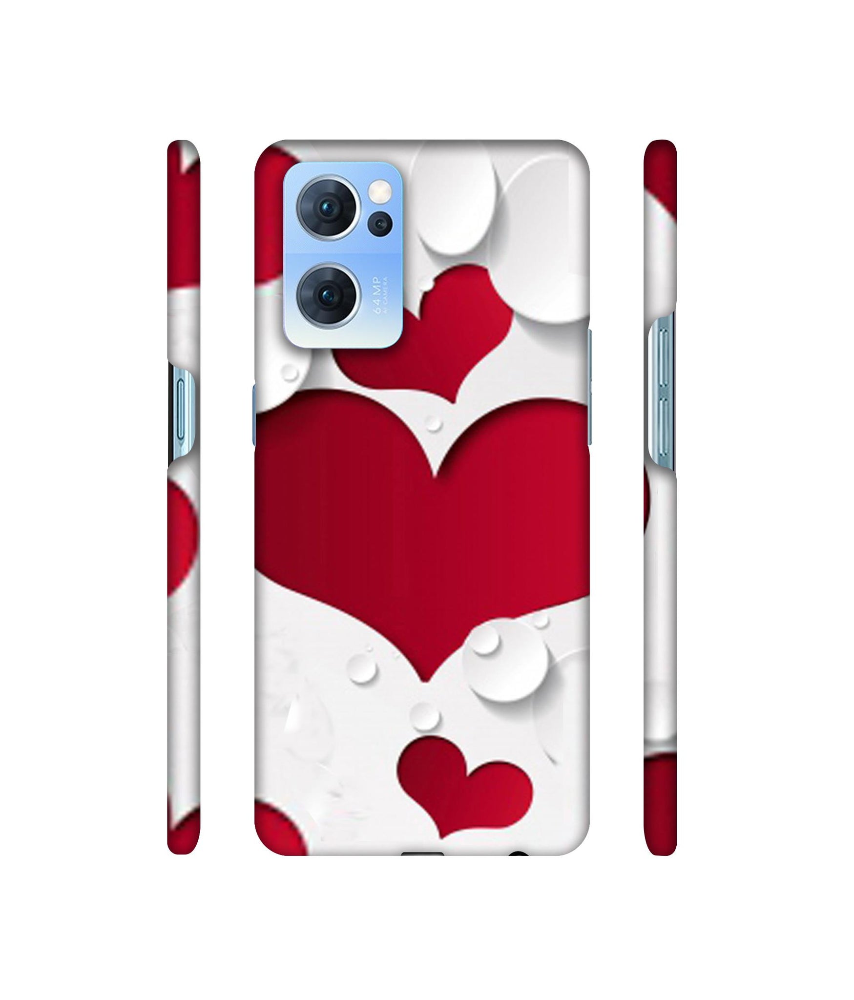 Multiple Hearts Designer Hard Back Cover for Oppo Reno7 5G
