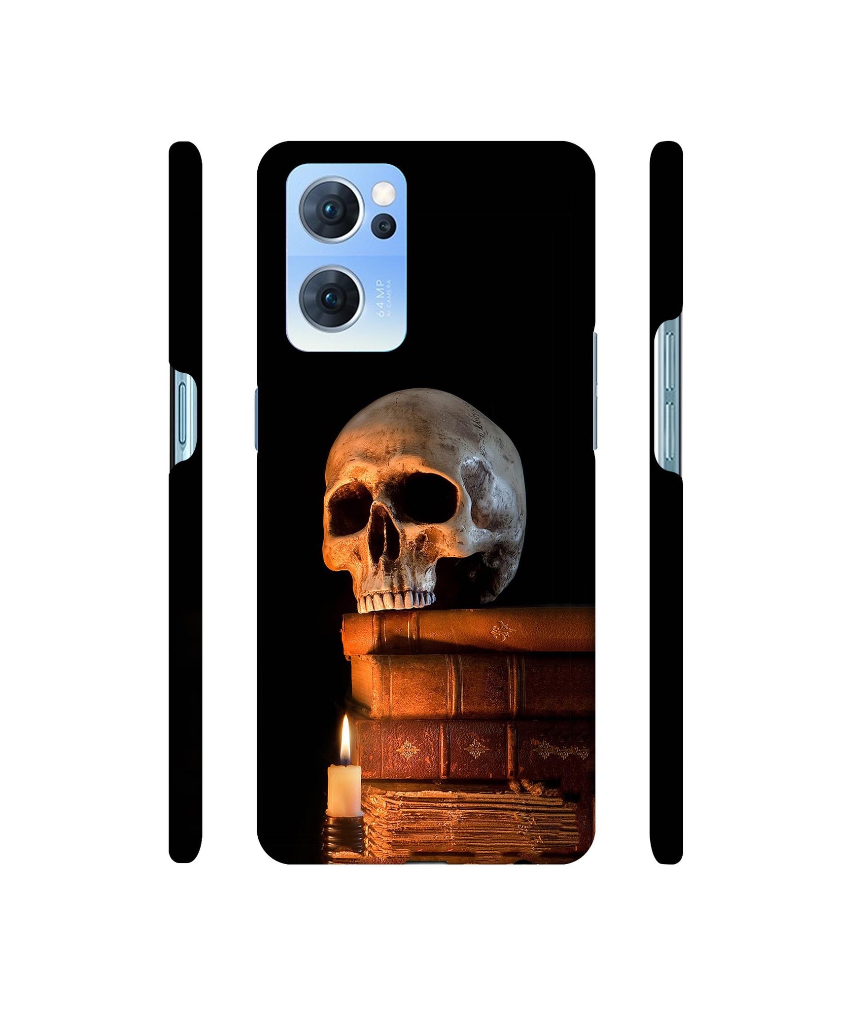 Skull Magic Candles Books Designer Hard Back Cover for Oppo Reno7 5G