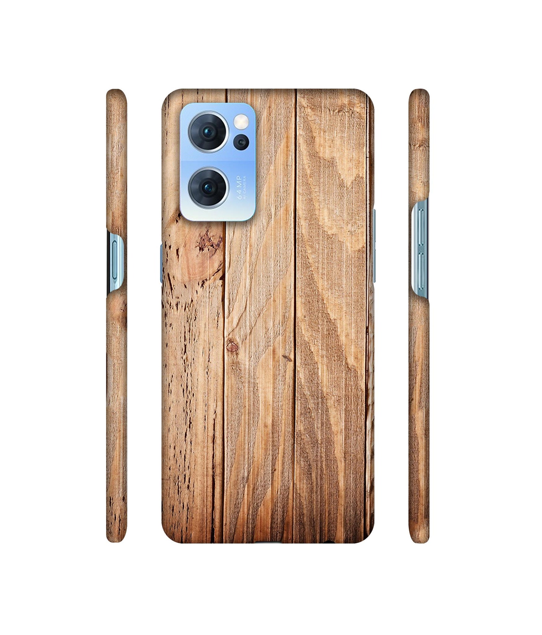 Wooden Texture Designer Hard Back Cover for Oppo Reno7 5G
