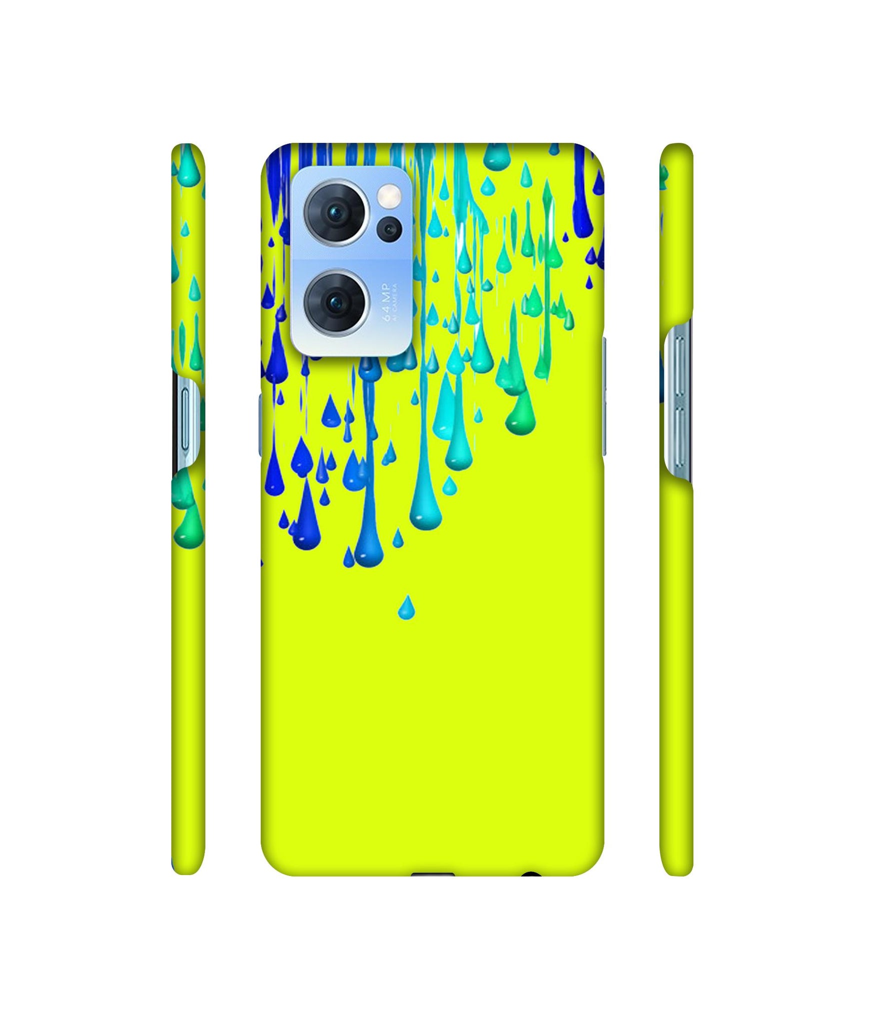 Neon Paint Designer Hard Back Cover for Oppo Reno7 5G