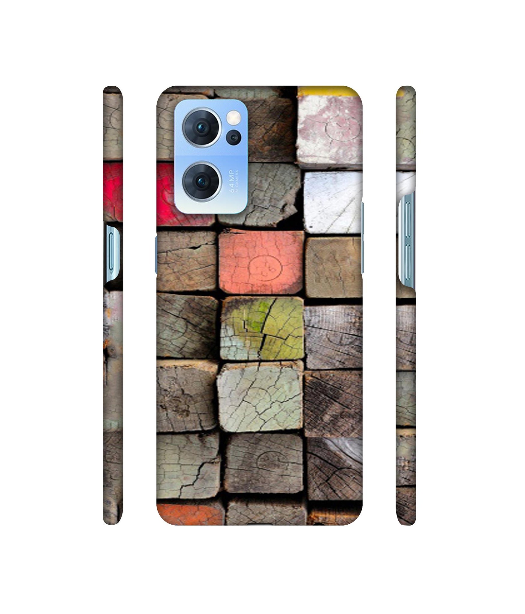 Wood Lumber Paint Designer Hard Back Cover for Oppo Reno7 5G
