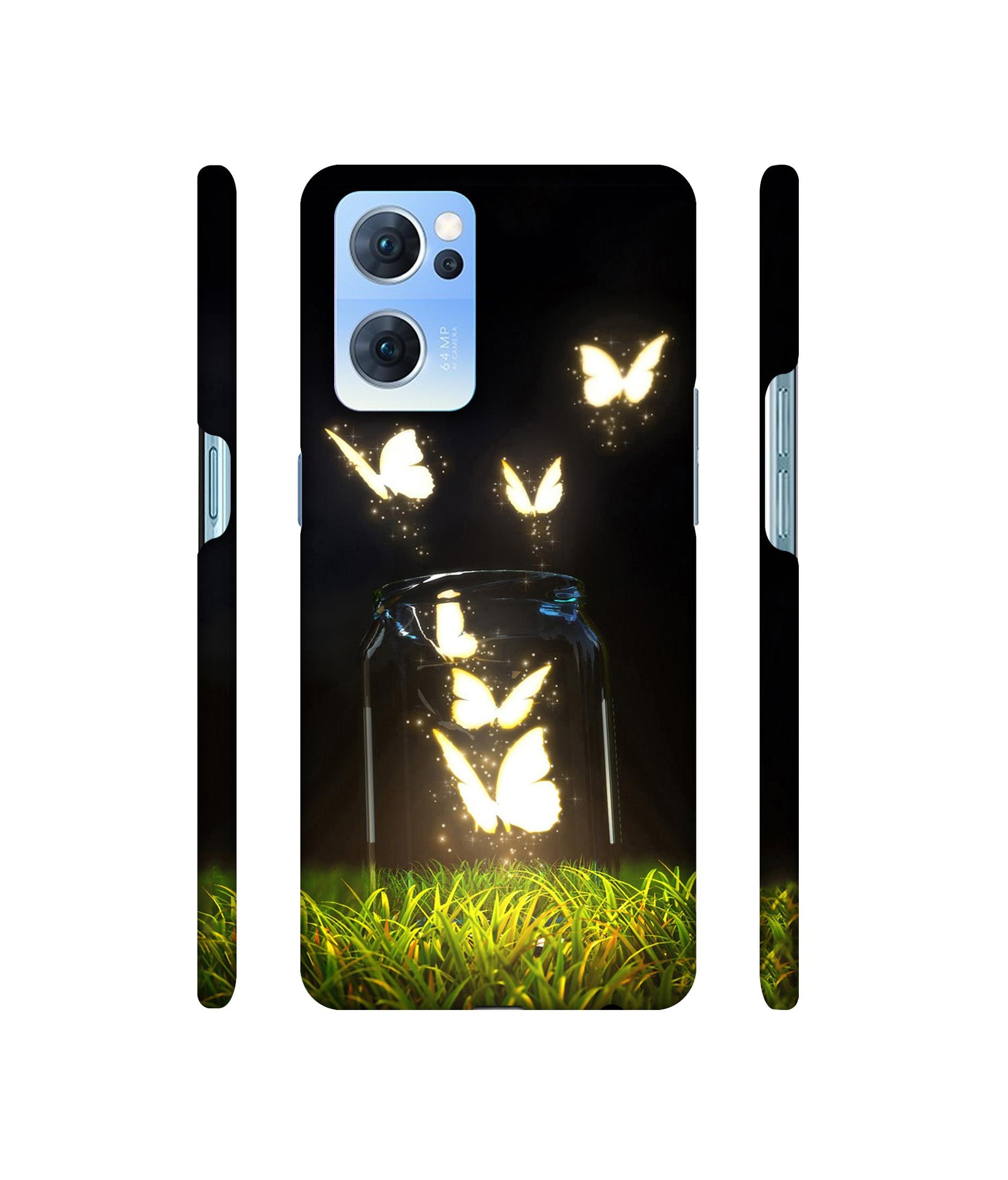 Butterfly Designer Hard Back Cover for Oppo Reno7 5G