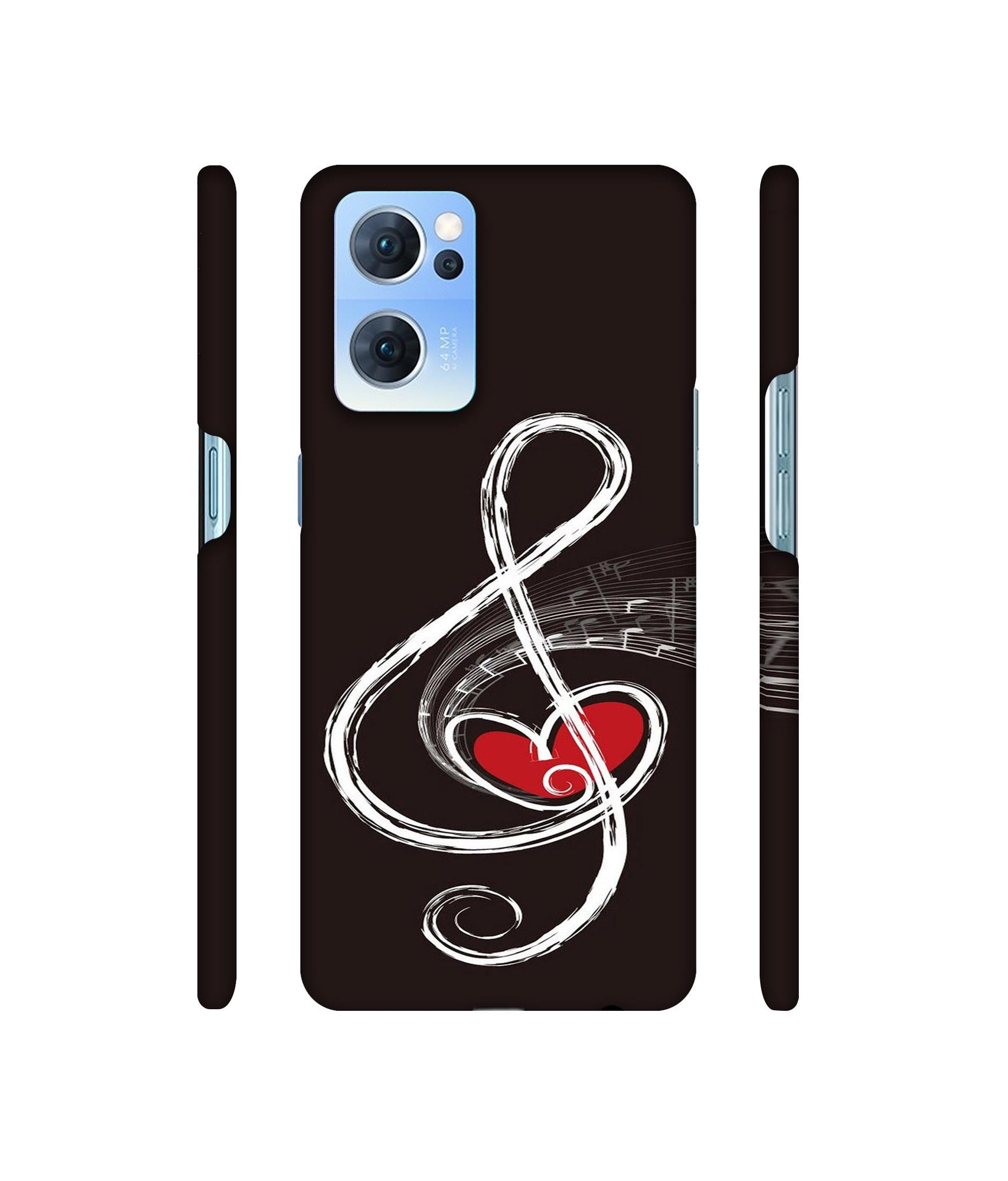 Love Note Music Designer Hard Back Cover for Oppo Reno7 5G