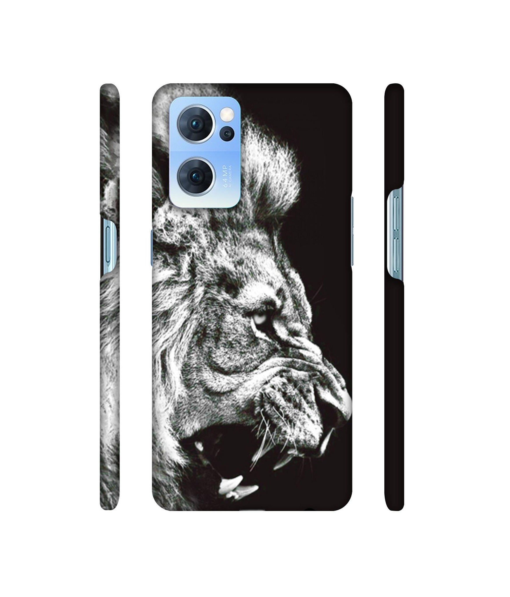 Angry Lion Designer Hard Back Cover for Oppo Reno7 5G