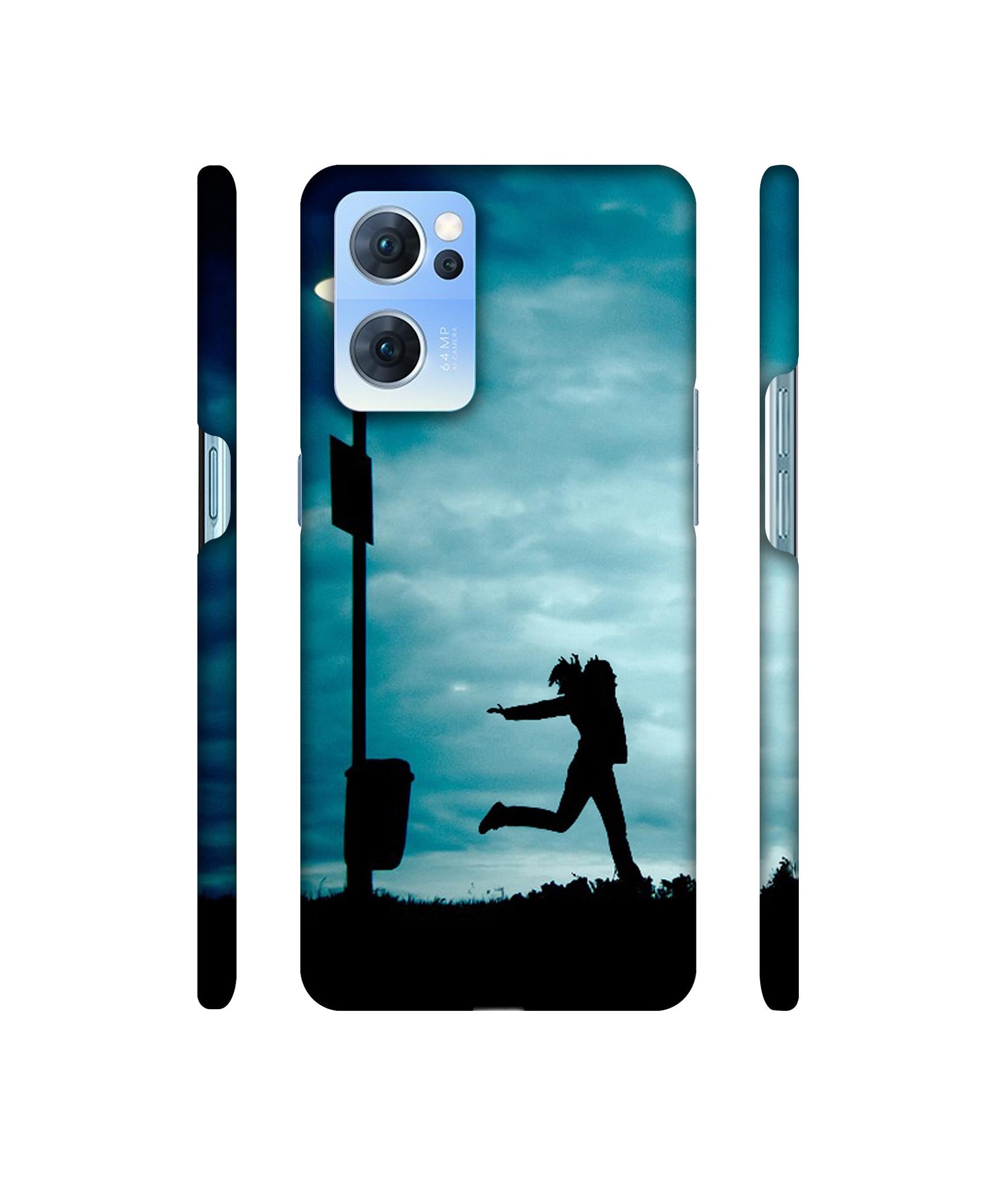 Girl Running At Night Designer Hard Back Cover for Oppo Reno7 5G