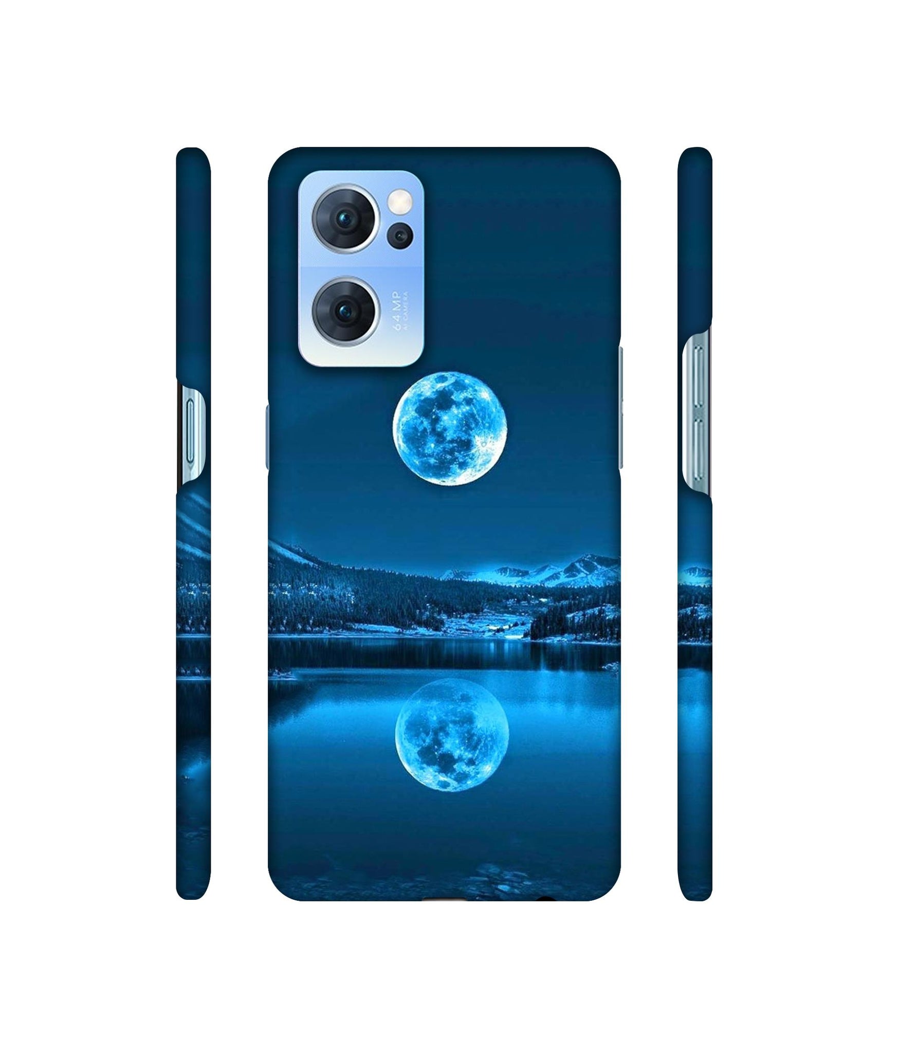Awesome Moon Designer Hard Back Cover for Oppo Reno7 5G