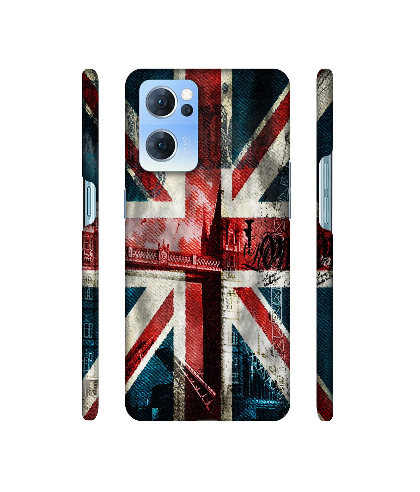 London Flag wallpaper Designer Hard Back Cover for Oppo Reno7 5G