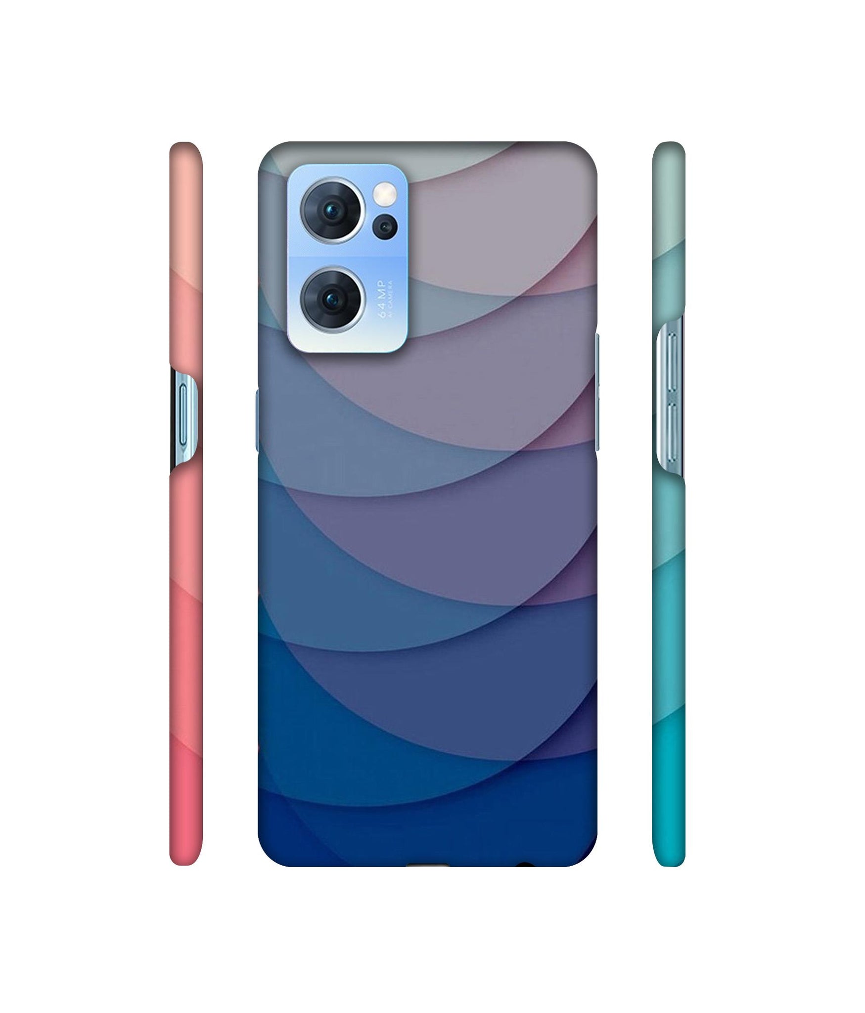 Waves Pattern Print Designer Hard Back Cover for Oppo Reno7 5G