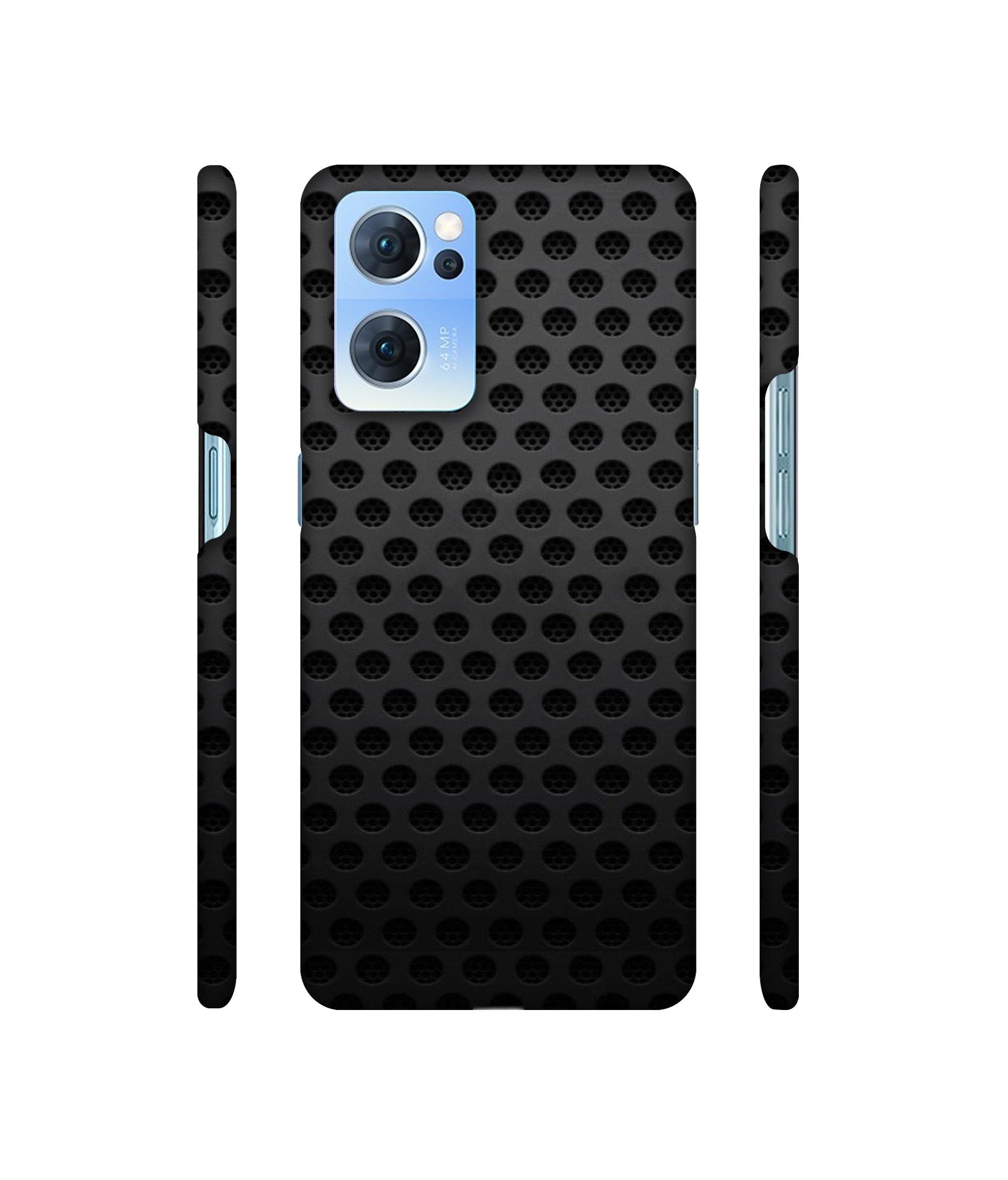 Black Circle Designer Hard Back Cover for Oppo Reno7 5G