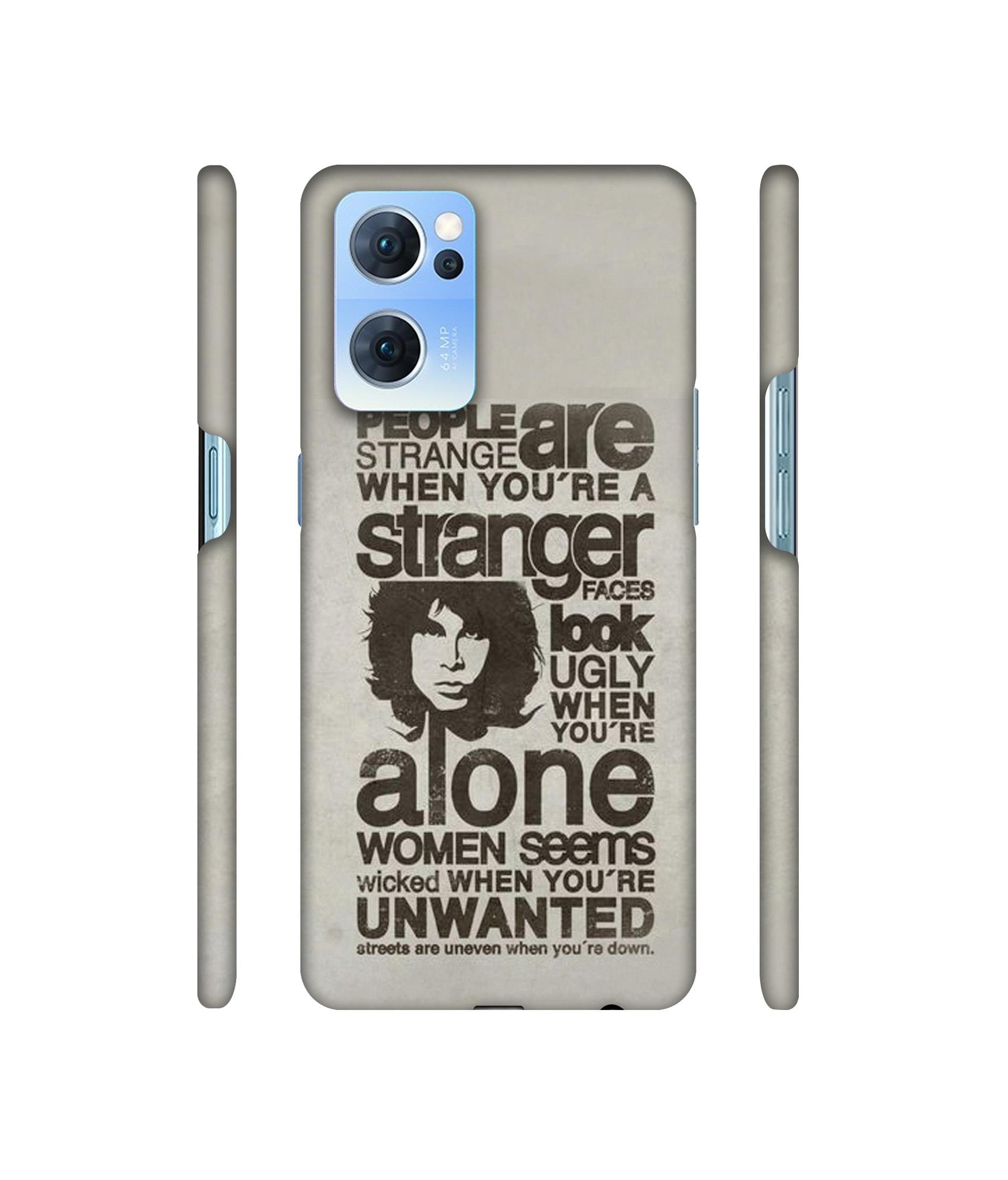 Quotes Pattern Designer Hard Back Cover for Oppo Reno7 5G
