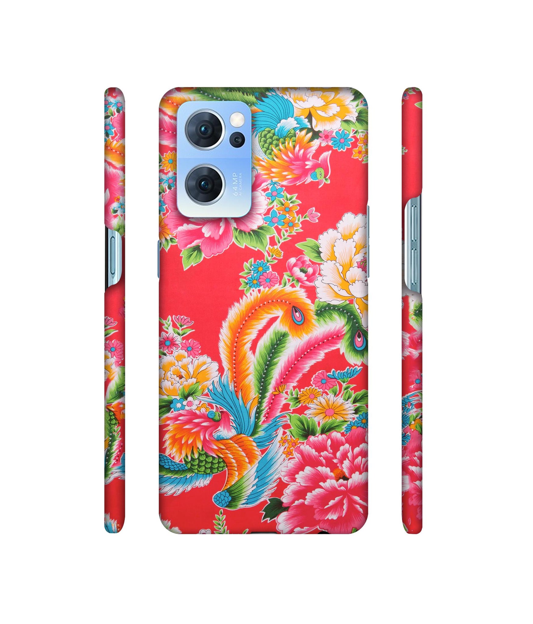 Cute Floral Pattern Print Designer Hard Back Cover for Oppo Reno7 5G