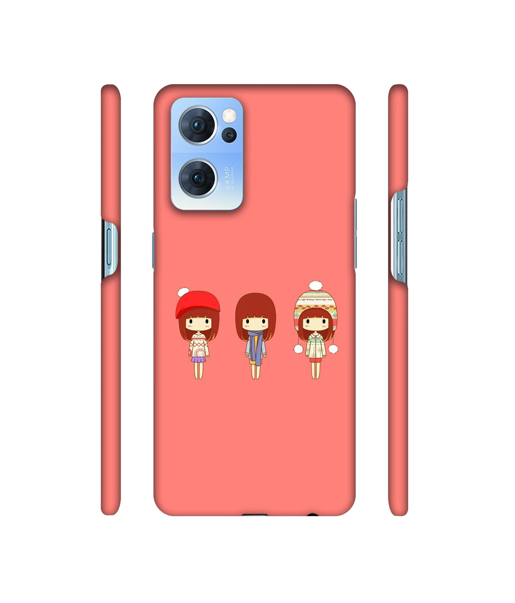 Cute Girls Designer Hard Back Cover for Oppo Reno7 5G