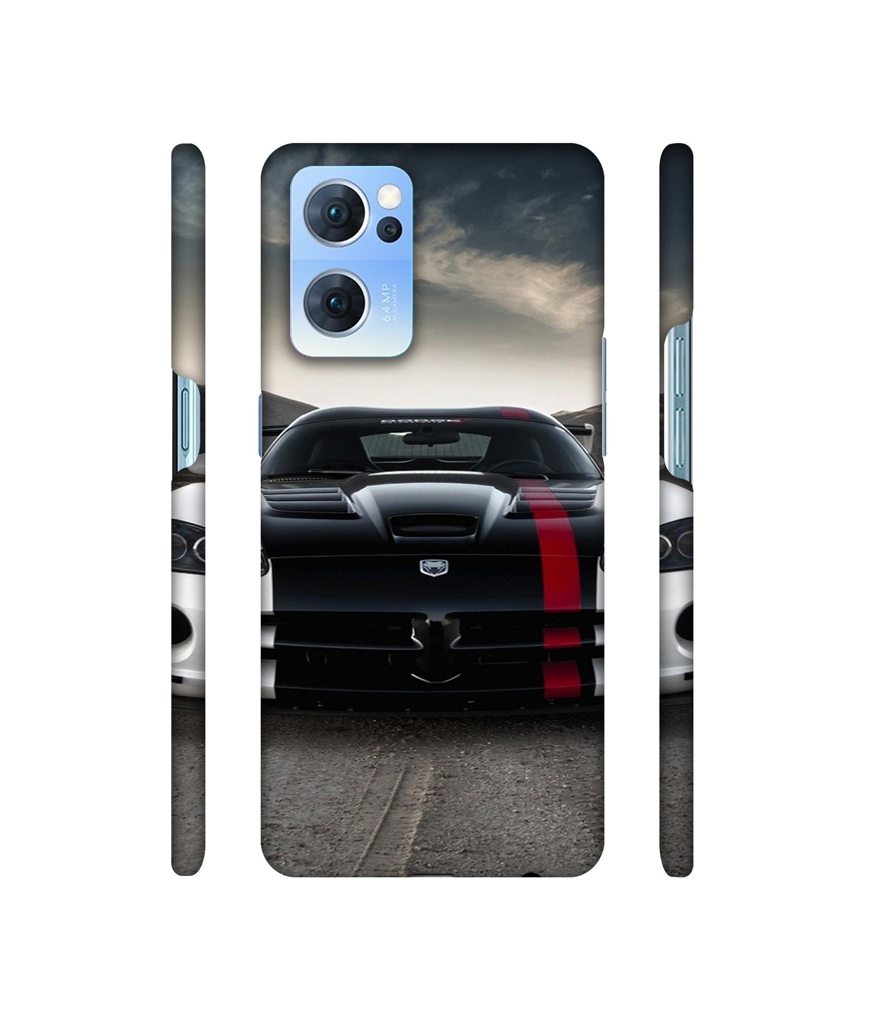 Sports Car Pattern Designer Hard Back Cover for Oppo Reno7 5G