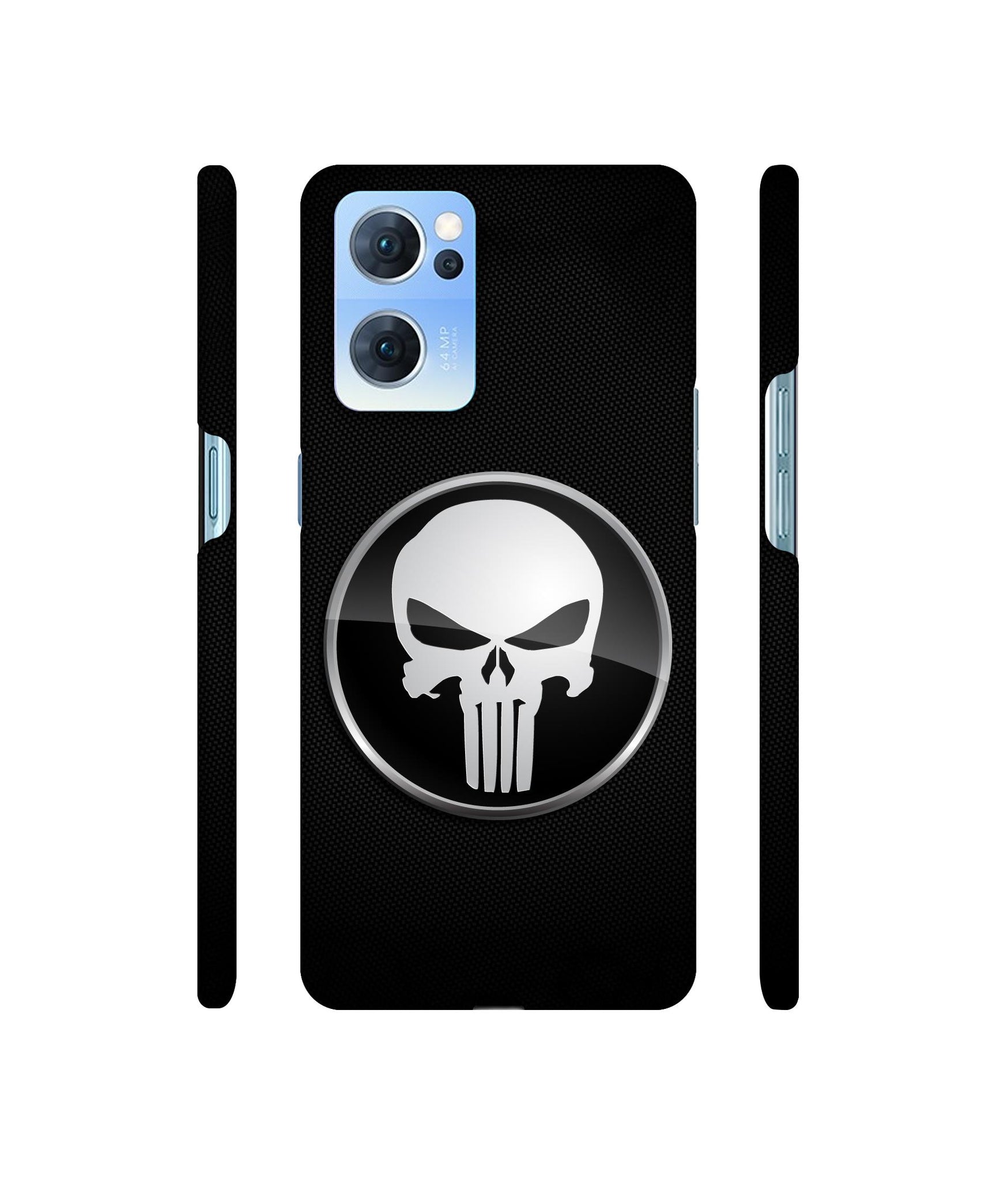 Skull Pattern Designer Hard Back Cover for Oppo Reno7 5G