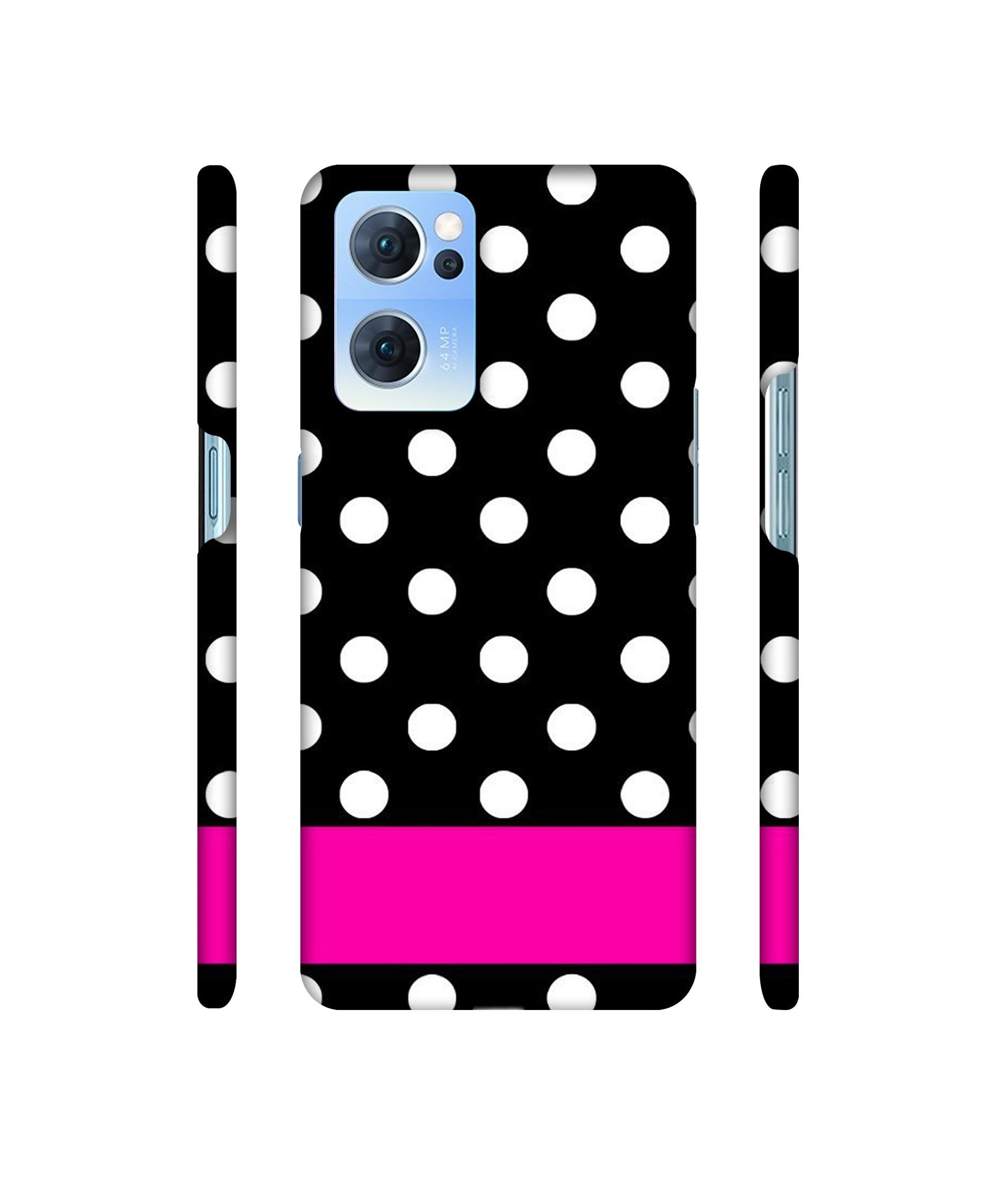 White Dots Pattern Designer Hard Back Cover for Oppo Reno7 5G