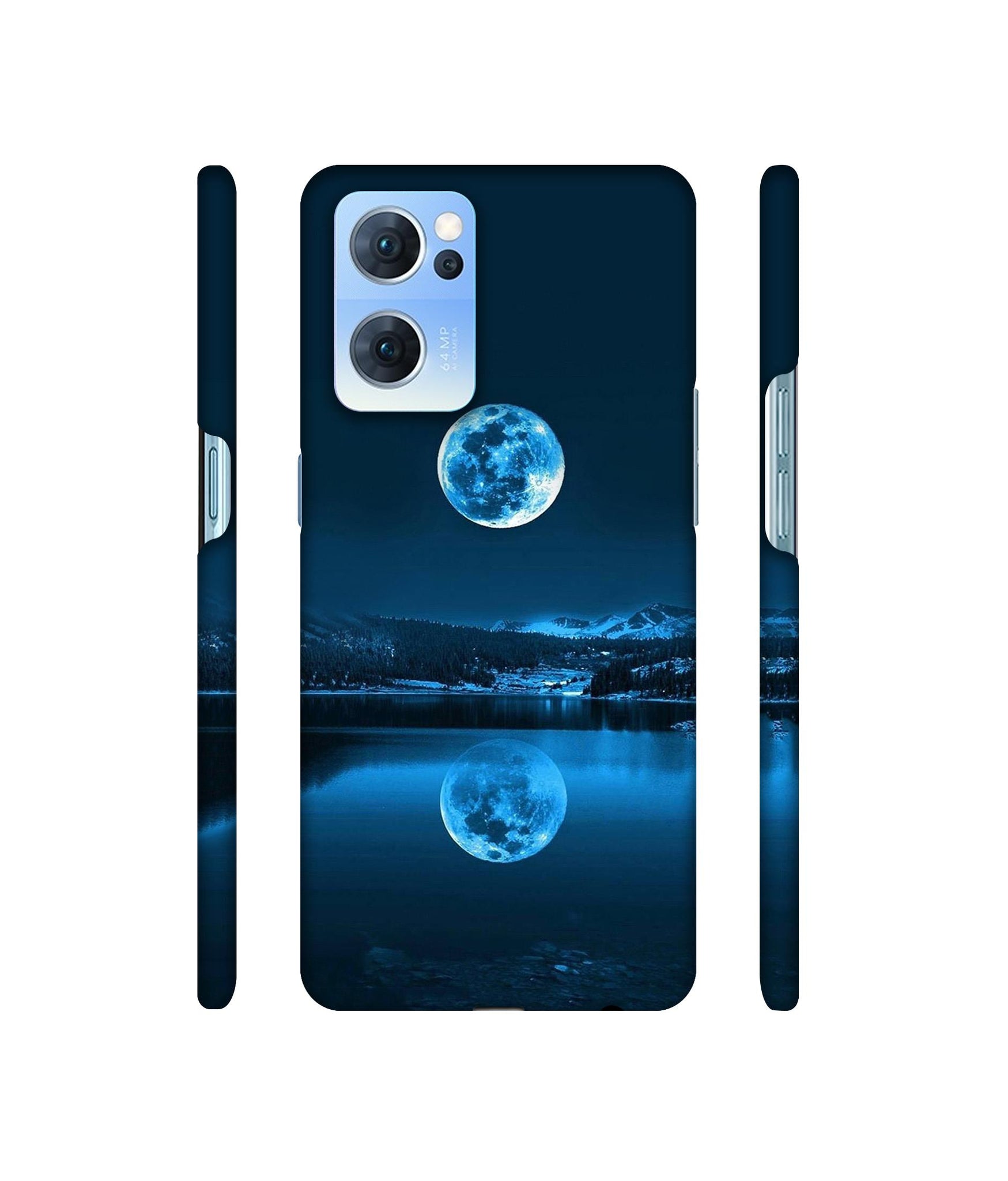 Moon Pattern Print Designer Hard Back Cover for Oppo Reno7 5G