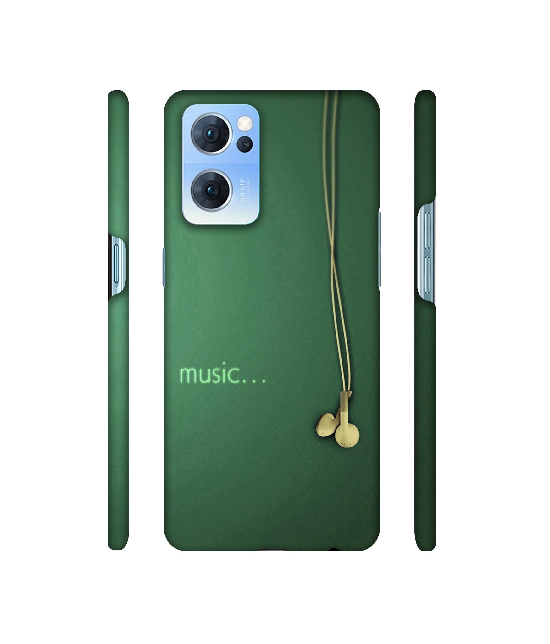 Headphone Music Designer Hard Back Cover for Oppo Reno7 5G