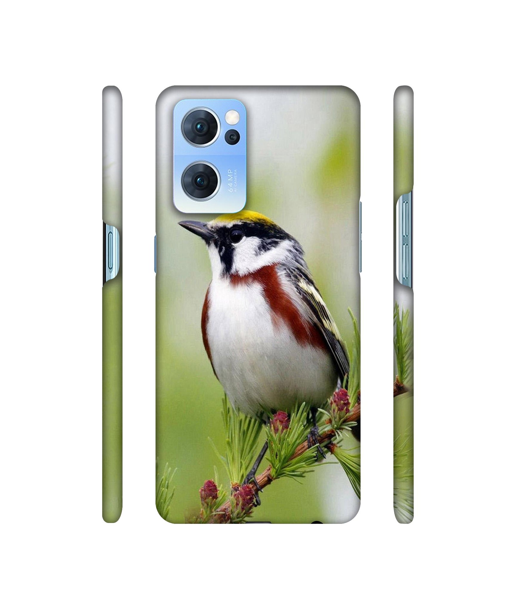 Bird Pattern Designer Hard Back Cover for Oppo Reno7 5G