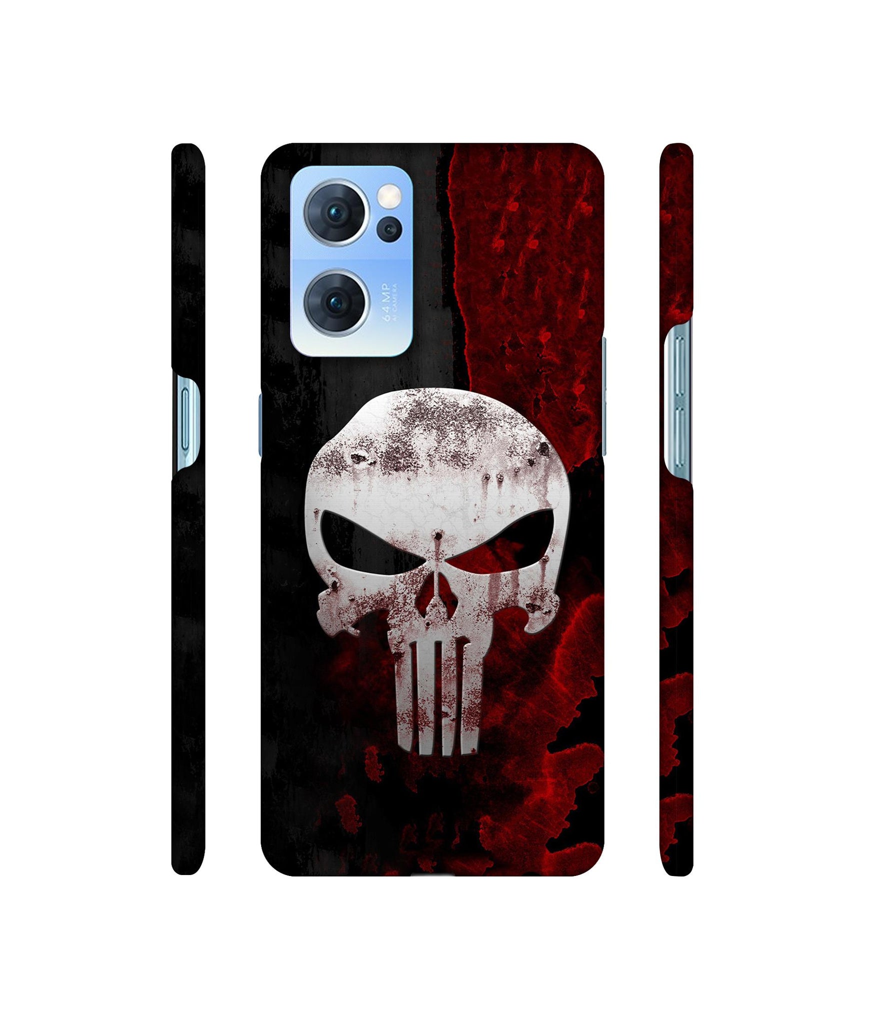 Punisher Skull Designer Hard Back Cover for Oppo Reno7 5G