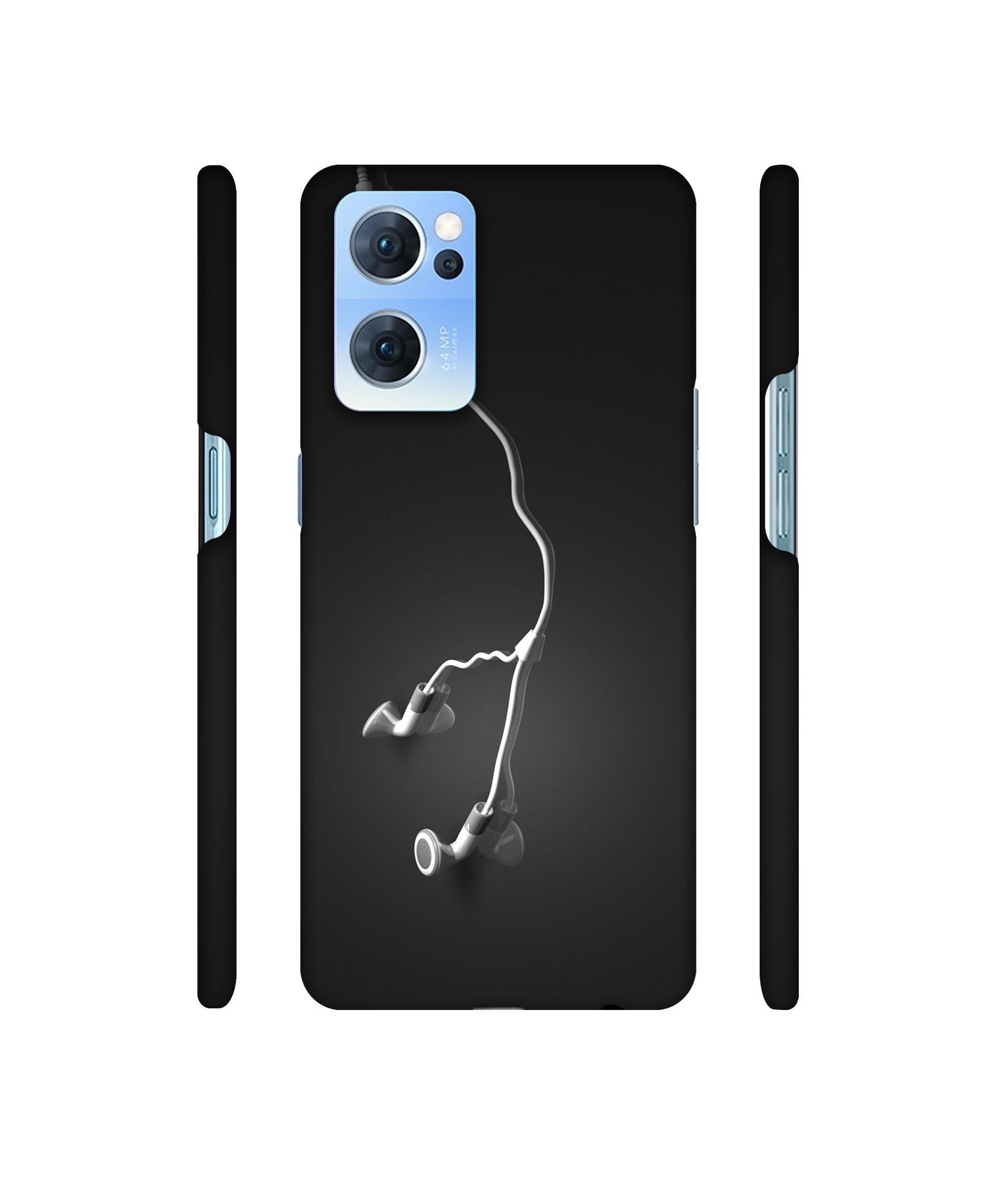 Headphone Designer Hard Back Cover for Oppo Reno7 5G