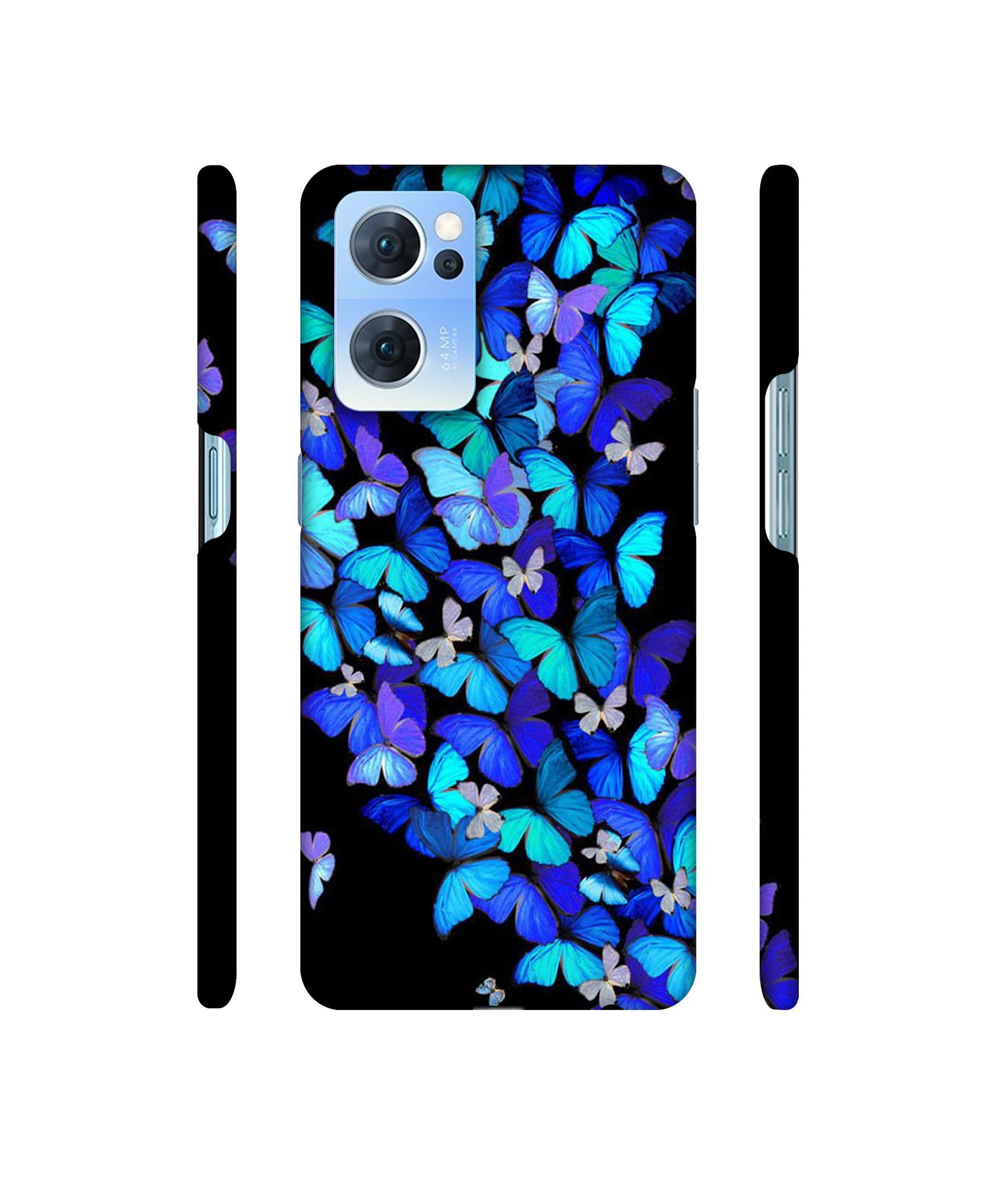 Butterfly Pattern Designer Hard Back Cover for Oppo Reno7 5G